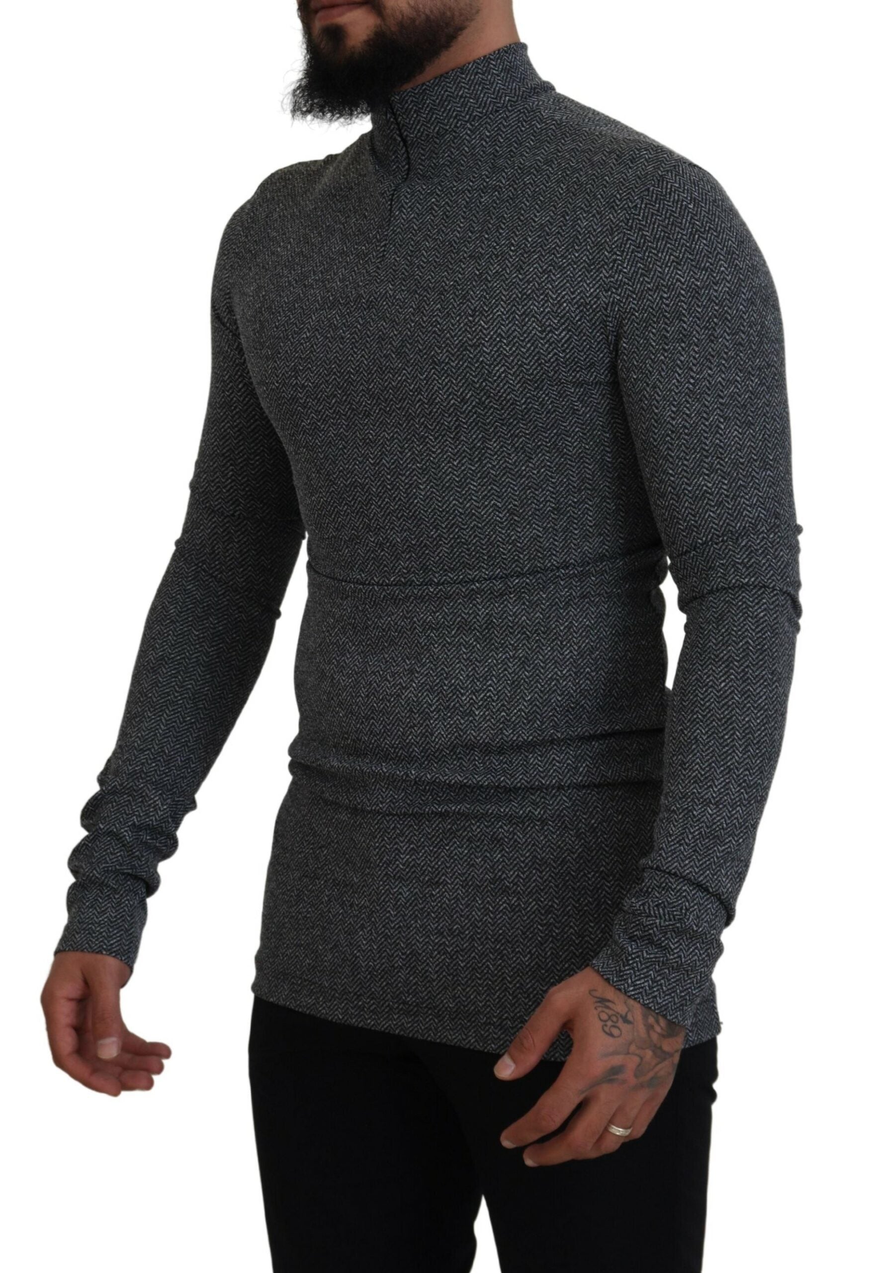 Pull DOLCE & GABBANA turtleneck gris foncé
