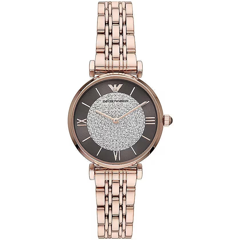Montre Emporio Armani Gianni T-Bar rose doré