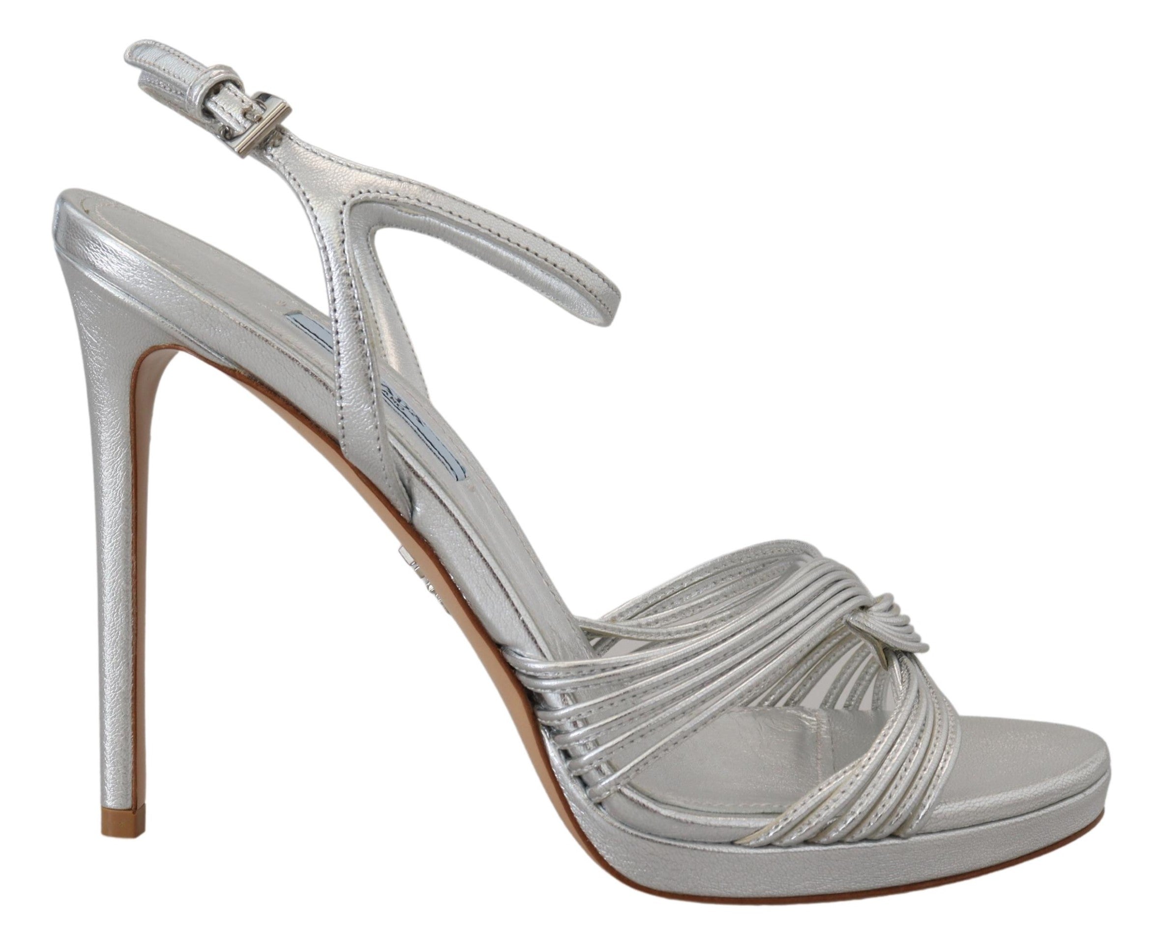 Sandales Prada à talons argentées