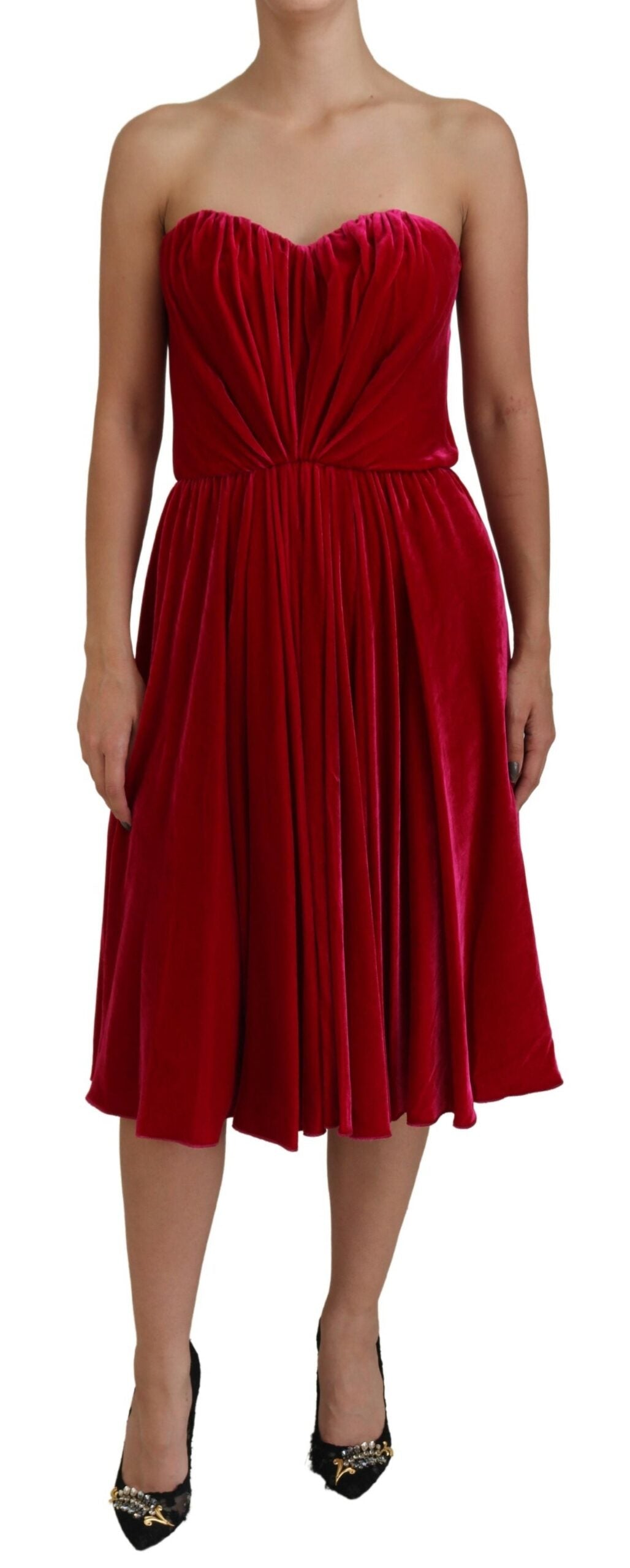 Robe Dolce & Gabbana A-line rose foncé Dolce & Gabbana