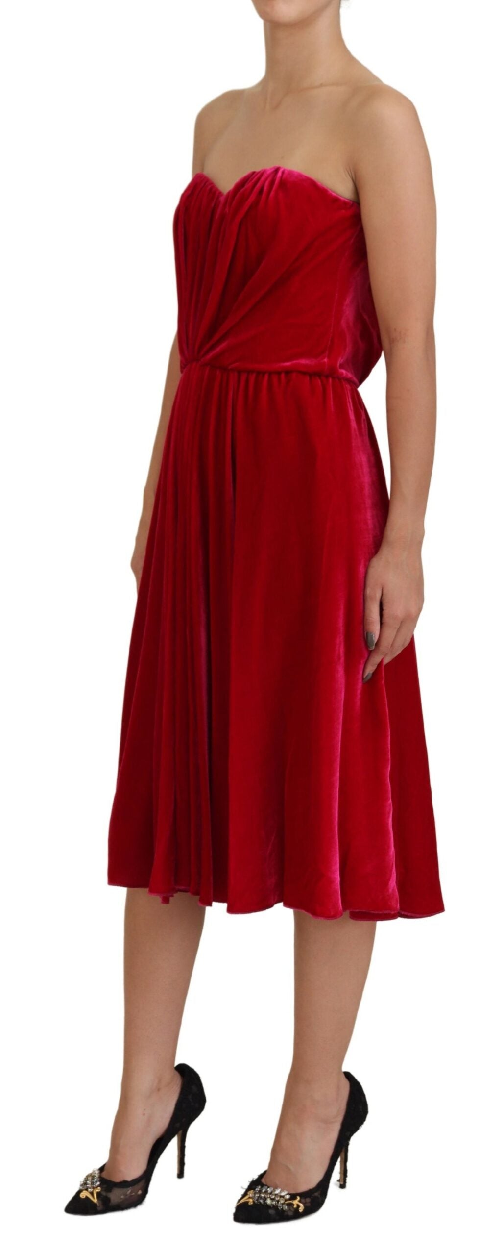 Robe Dolce & Gabbana A-line rose foncé Dolce & Gabbana