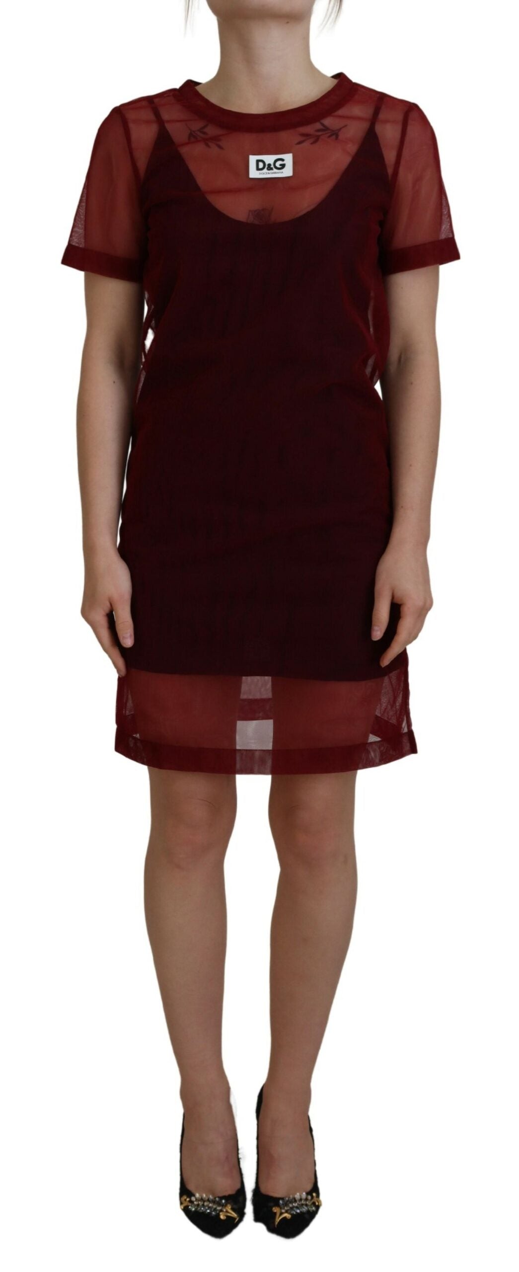 Robe Dolce & Gabbana mini maroon Dolce & Gabbana