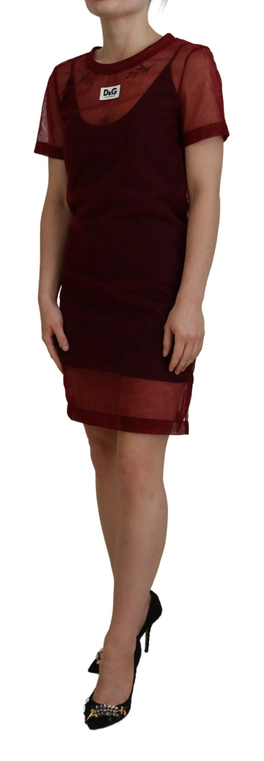 Robe Dolce & Gabbana mini maroon Dolce & Gabbana
