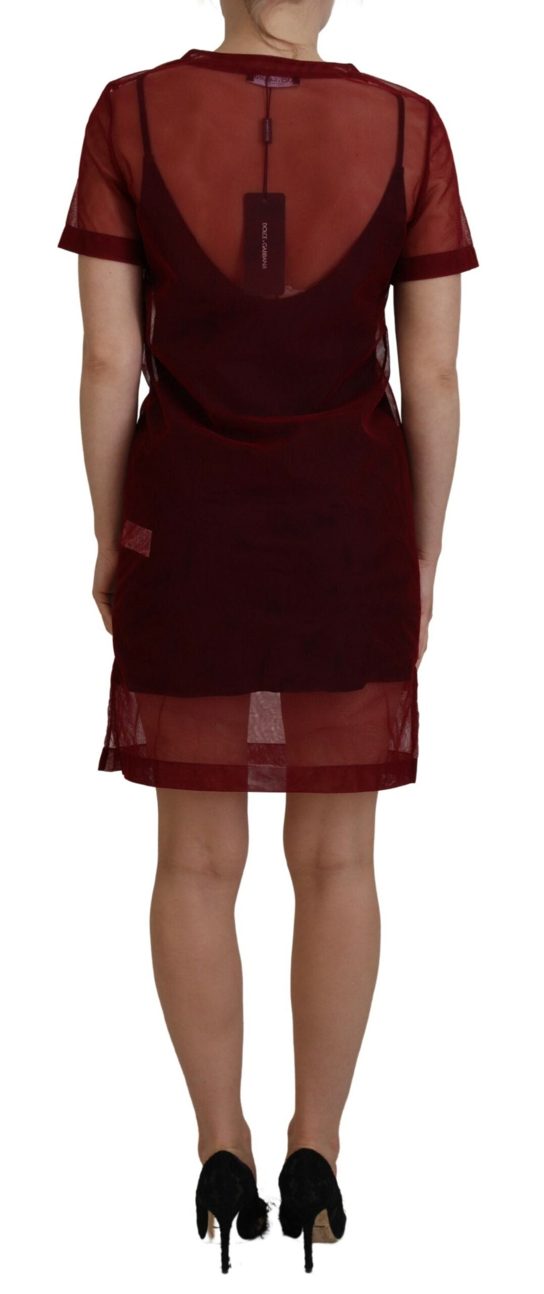 Robe Dolce & Gabbana mini maroon Dolce & Gabbana