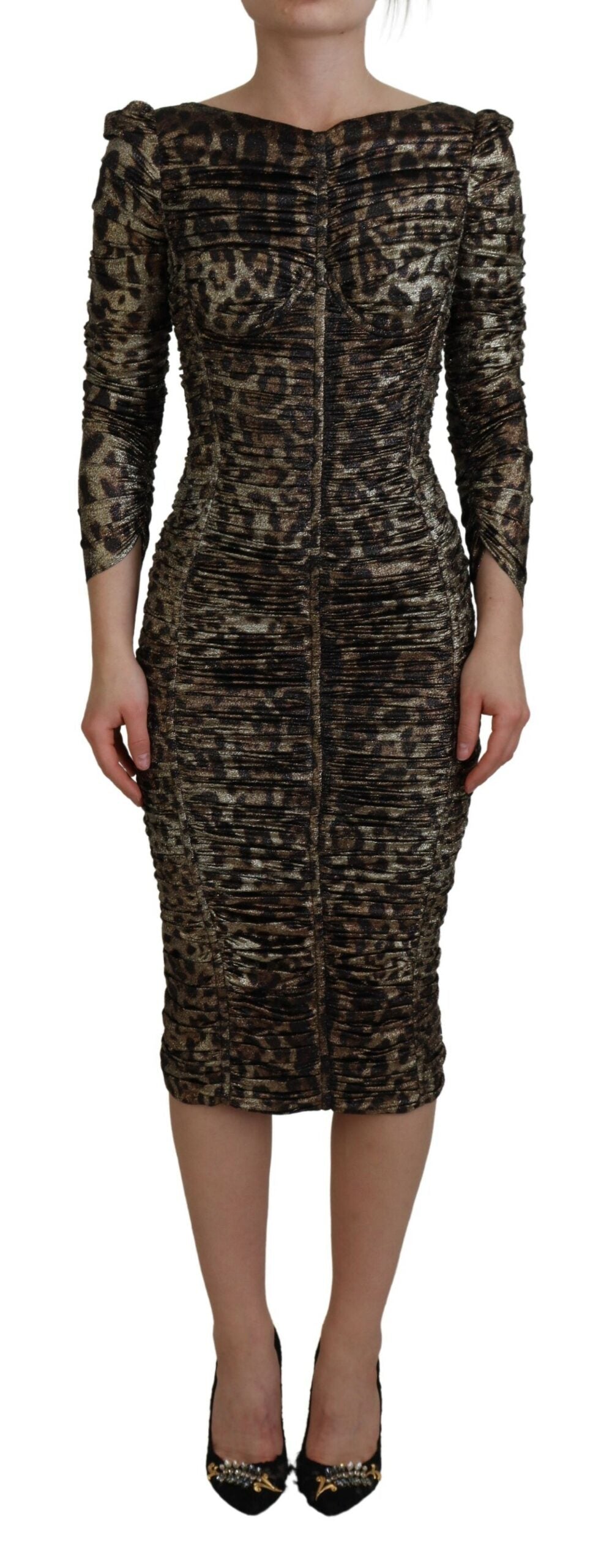 Robe midi Dolce & Gabbana léopard multicolore Dolce & Gabbana