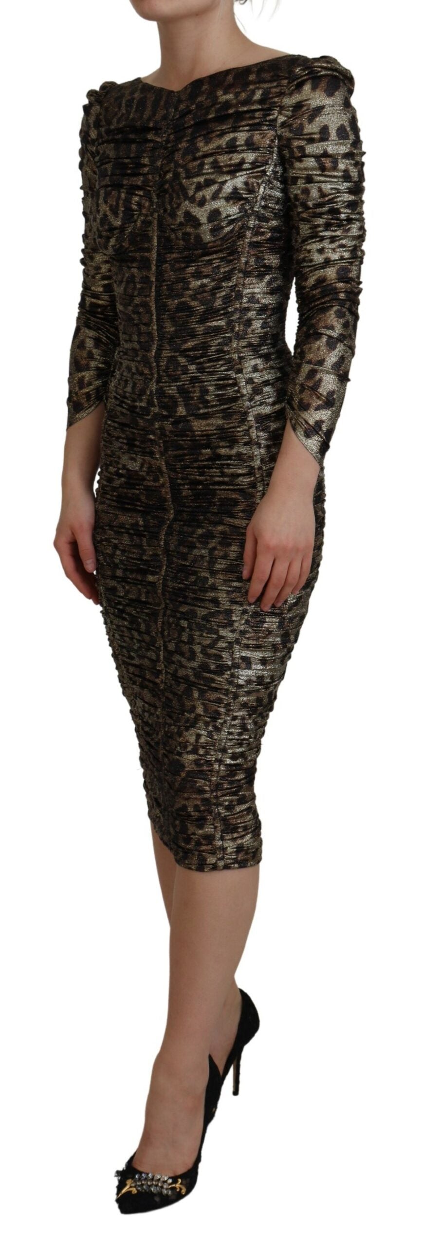 Robe midi Dolce & Gabbana léopard multicolore Dolce & Gabbana