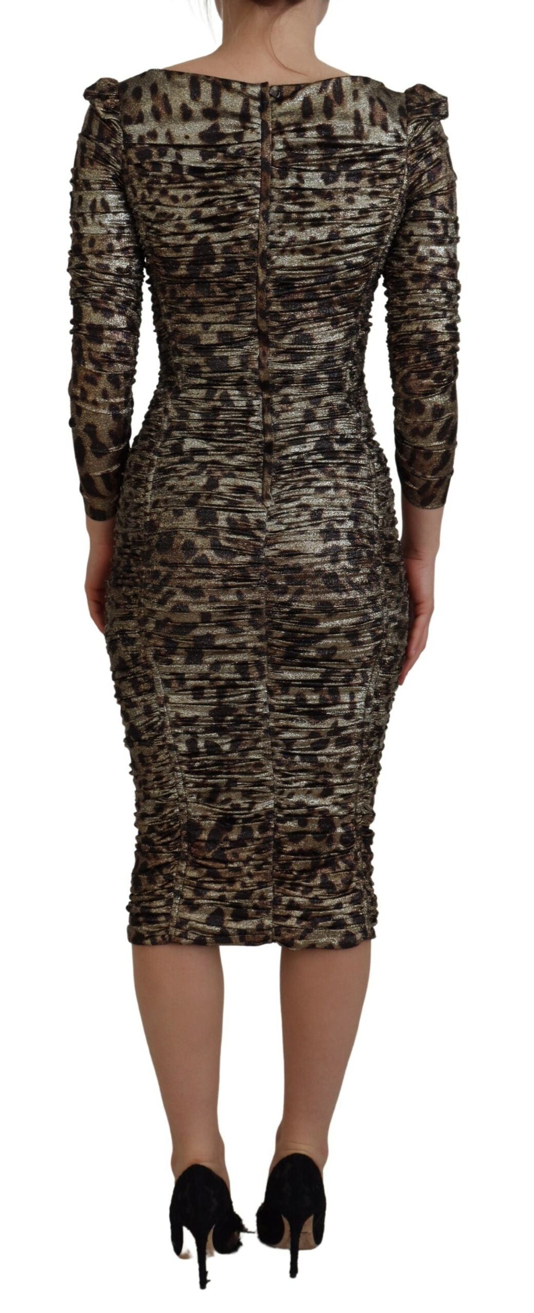 Robe midi Dolce & Gabbana léopard multicolore Dolce & Gabbana