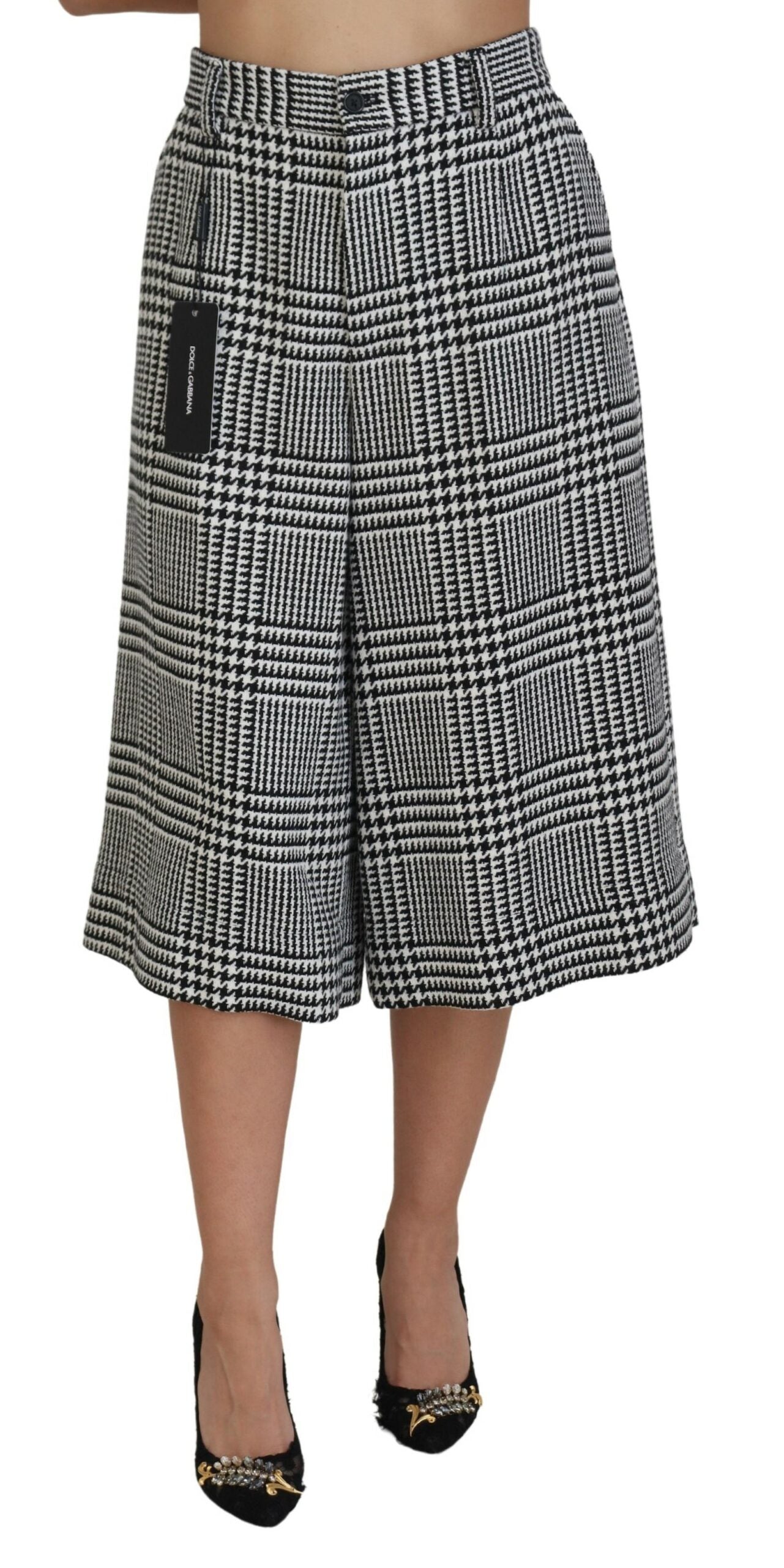 Pantalon Dolce & Gabbana Midi gris à carreaux