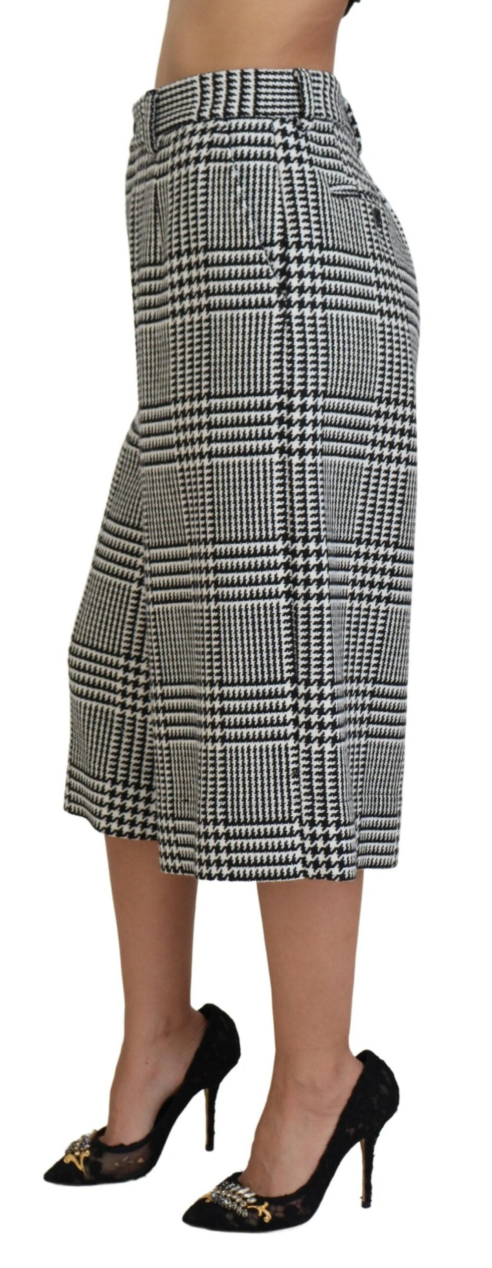 Pantalon Dolce & Gabbana Midi gris à carreaux