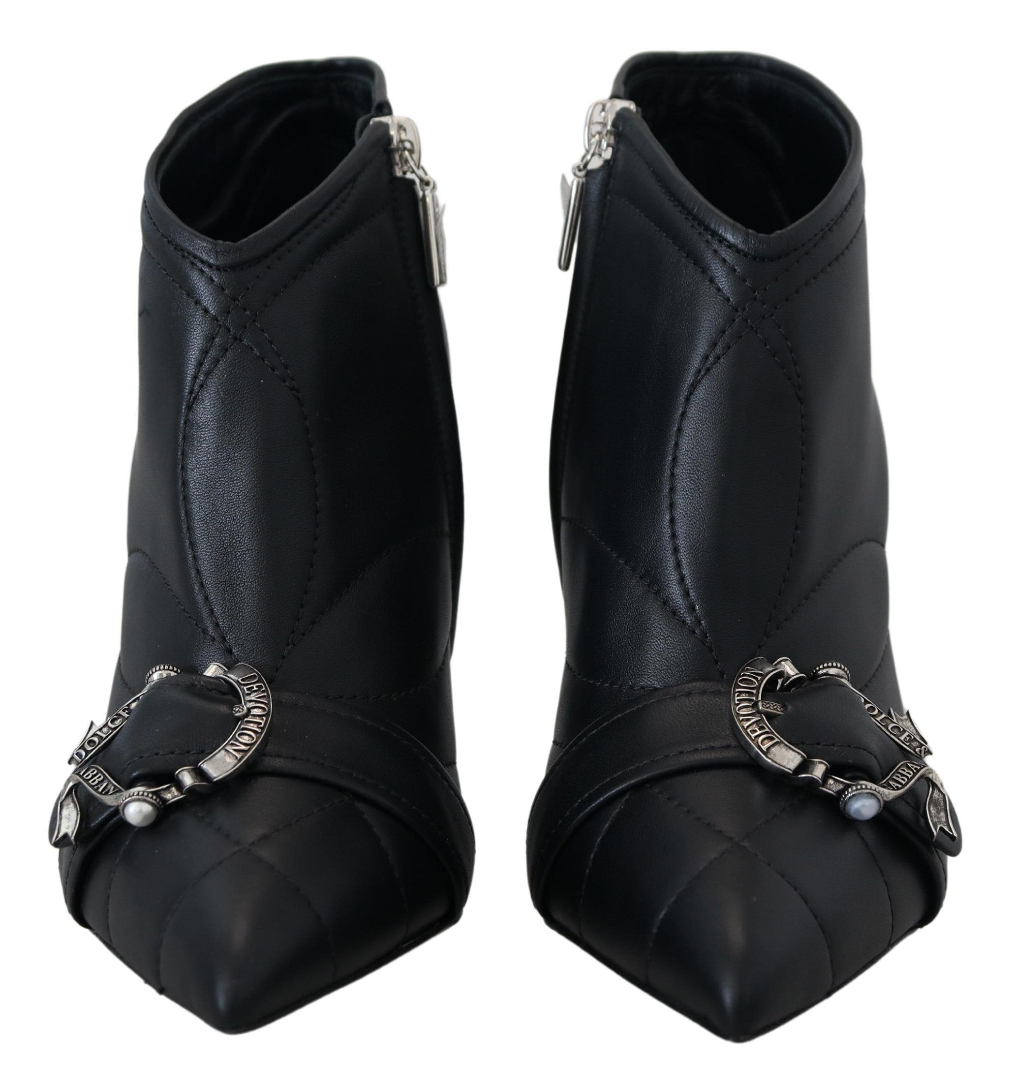 Bottines Dolce & Gabbana en cuir noires
