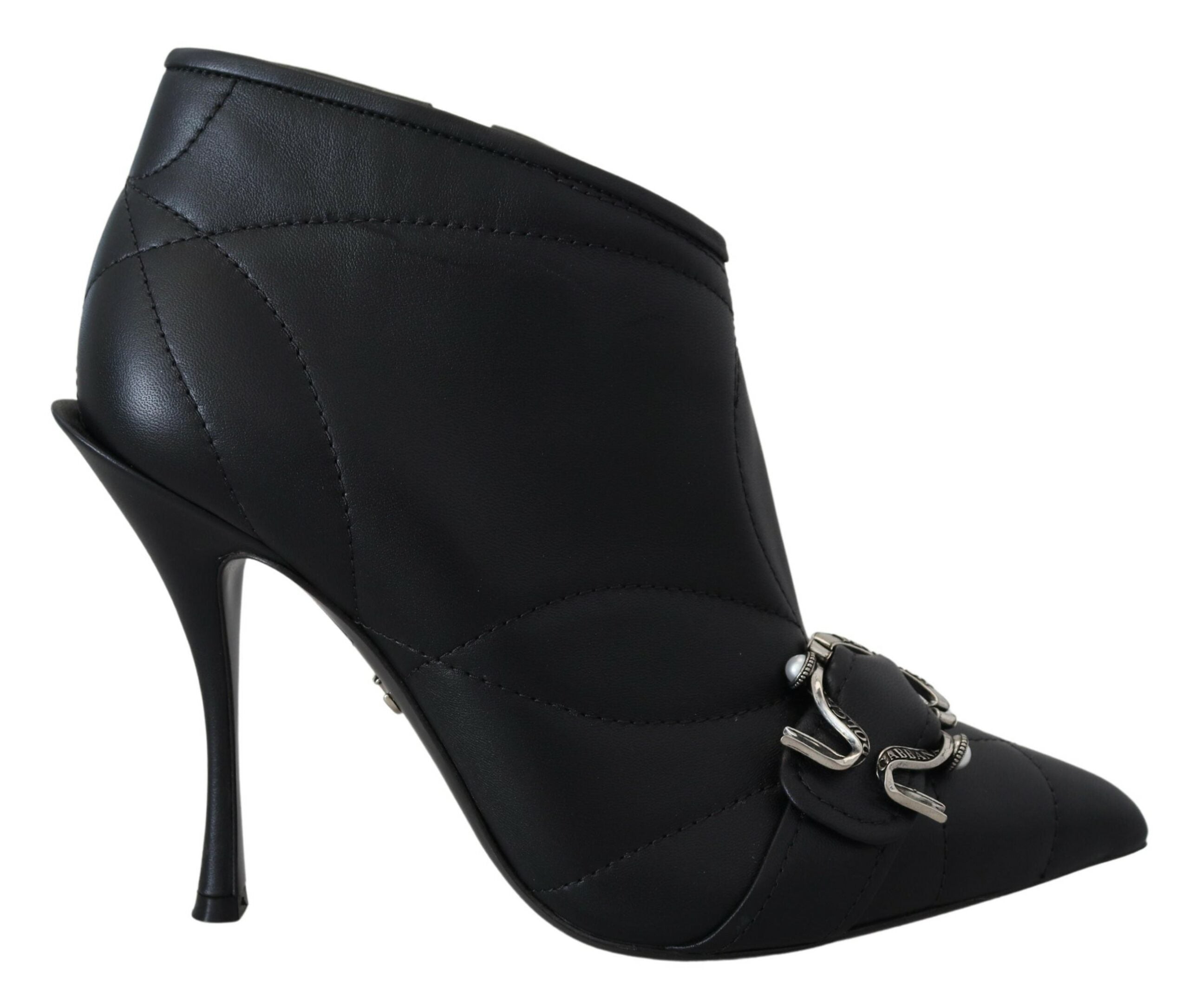 Bottines Dolce & Gabbana en cuir noires