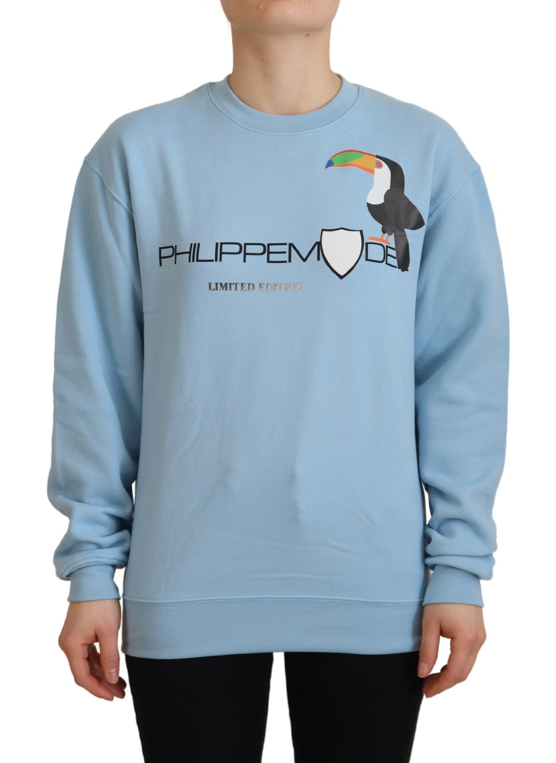 Pull Philippe Model logo bleu clair