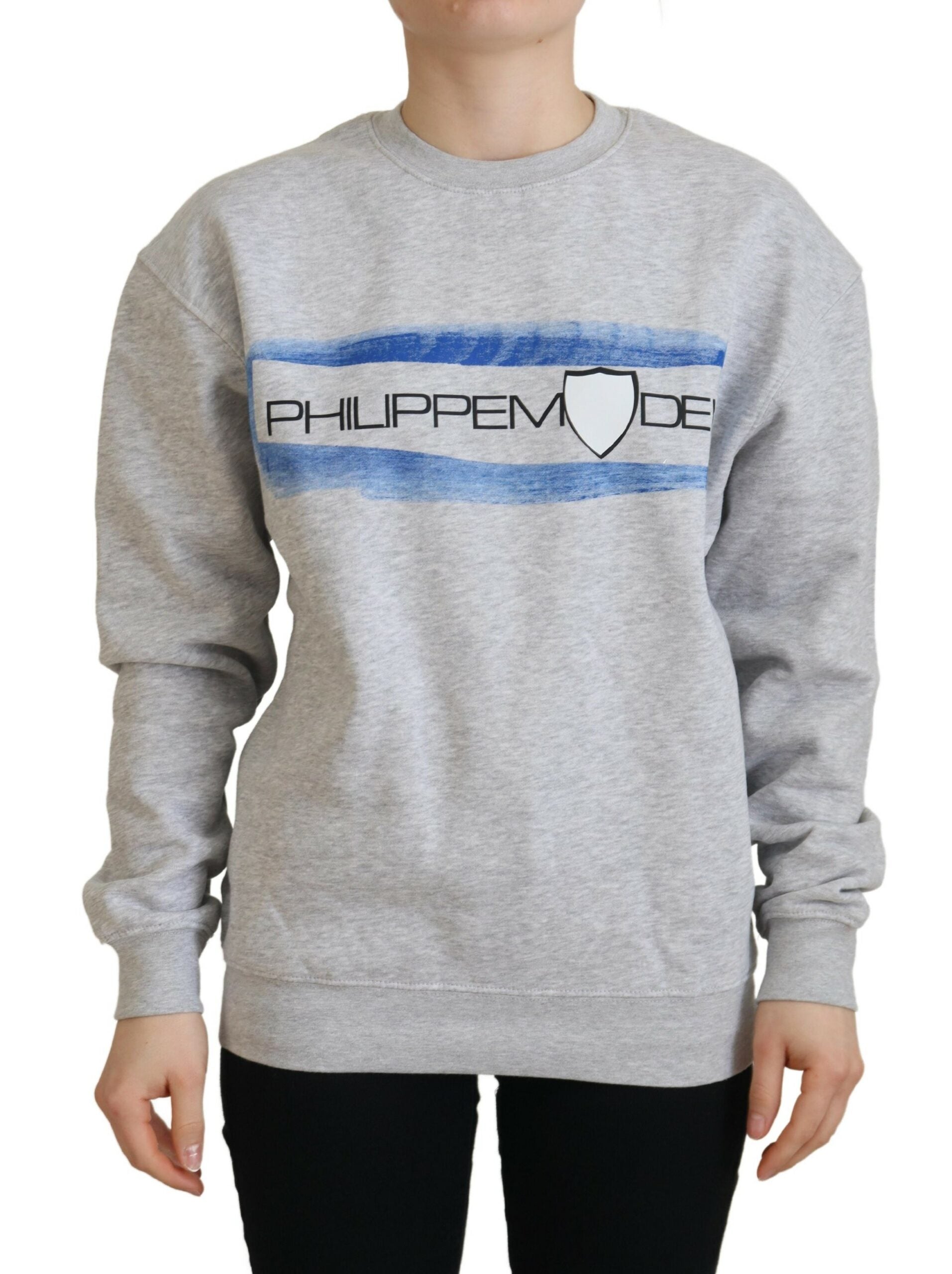 Pull Philippe Model gris imprimé