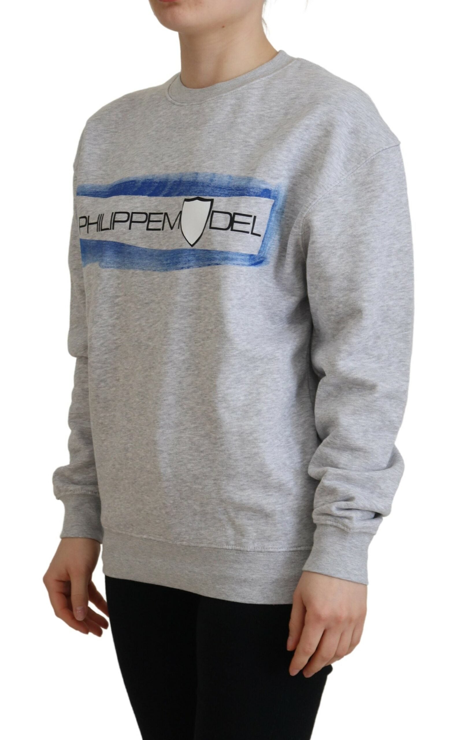 Pull Philippe Model gris imprimé