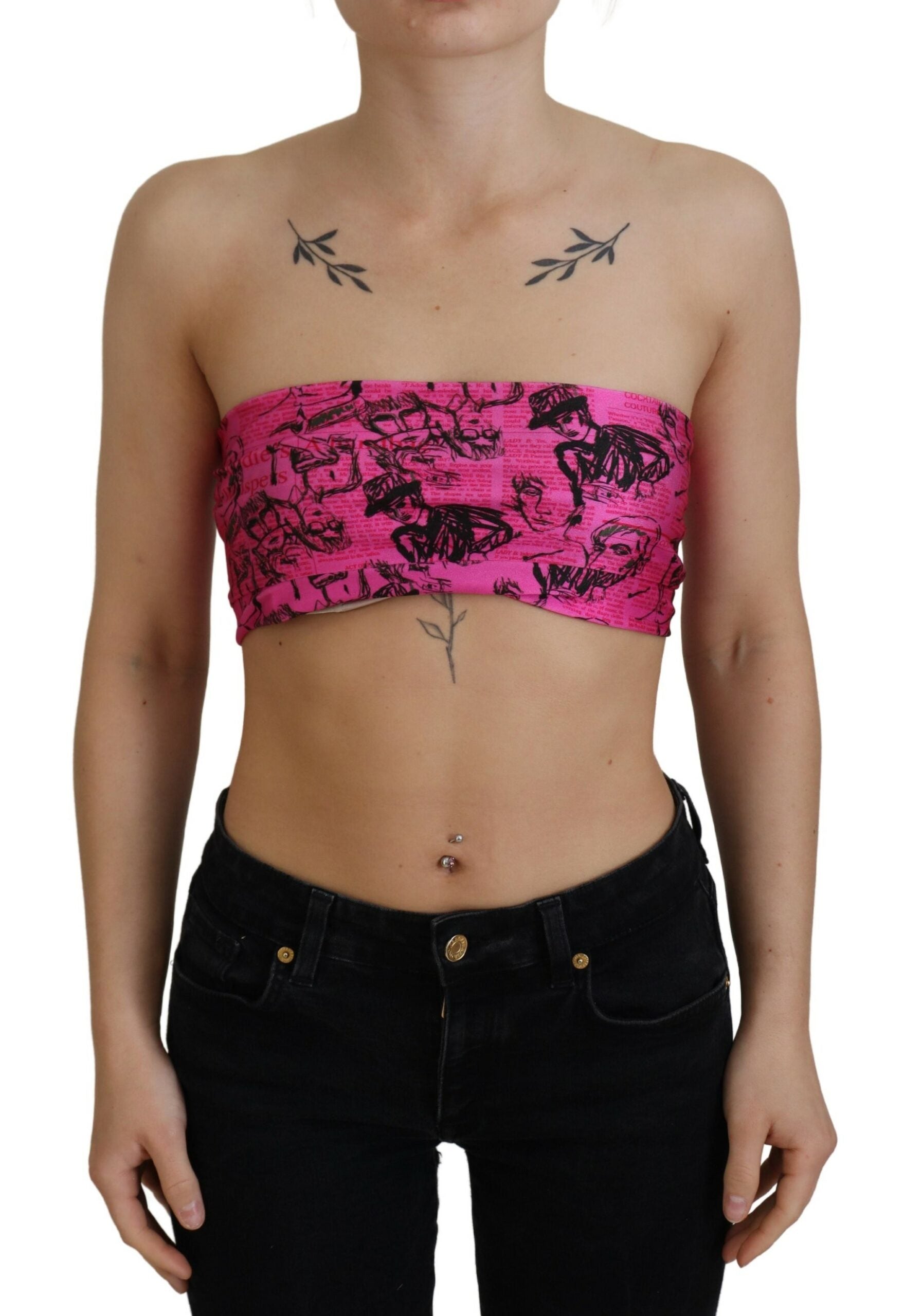 Brassière John Galliano imprimé rose