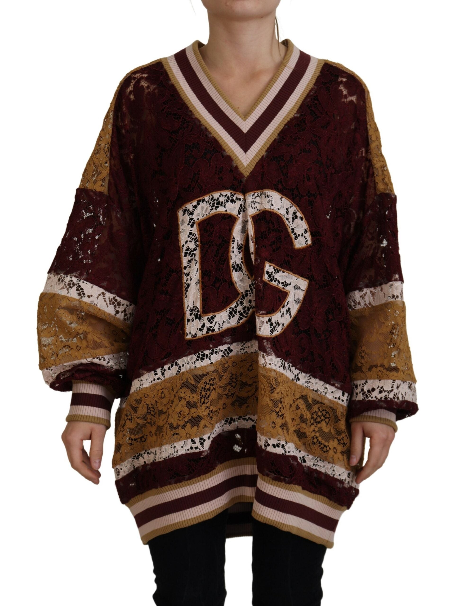 Pull Dolce & Gabbana V-neck multicolore