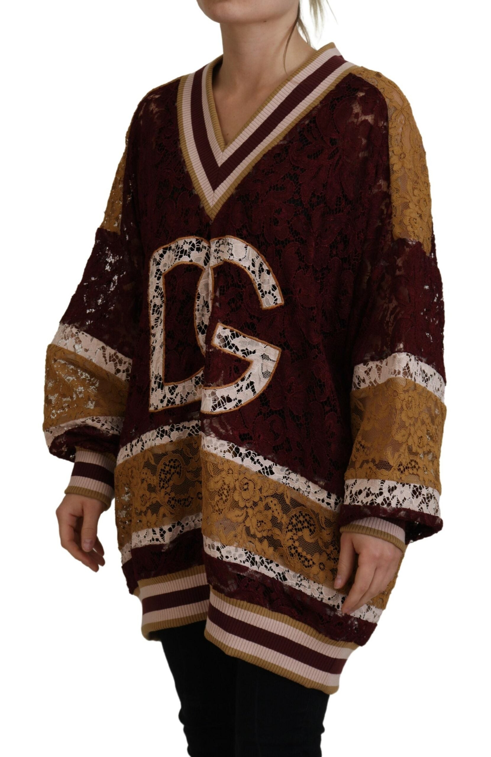 Pull Dolce & Gabbana V-neck multicolore