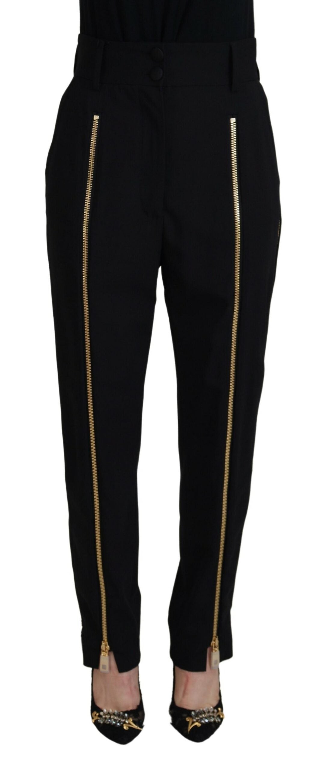 Pantalons Dolce & Gabbana taille haute noirs