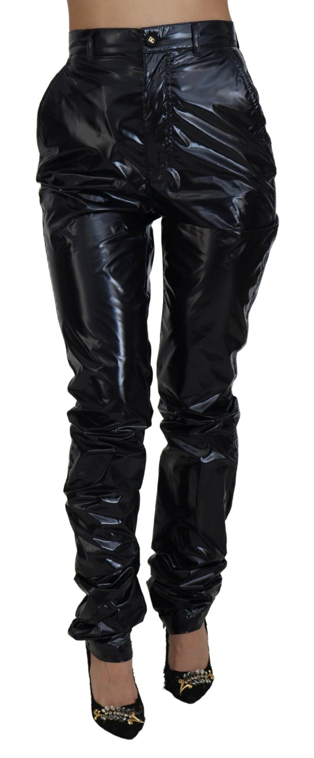 Pantalon Dolce & Gabbana taille haute noir