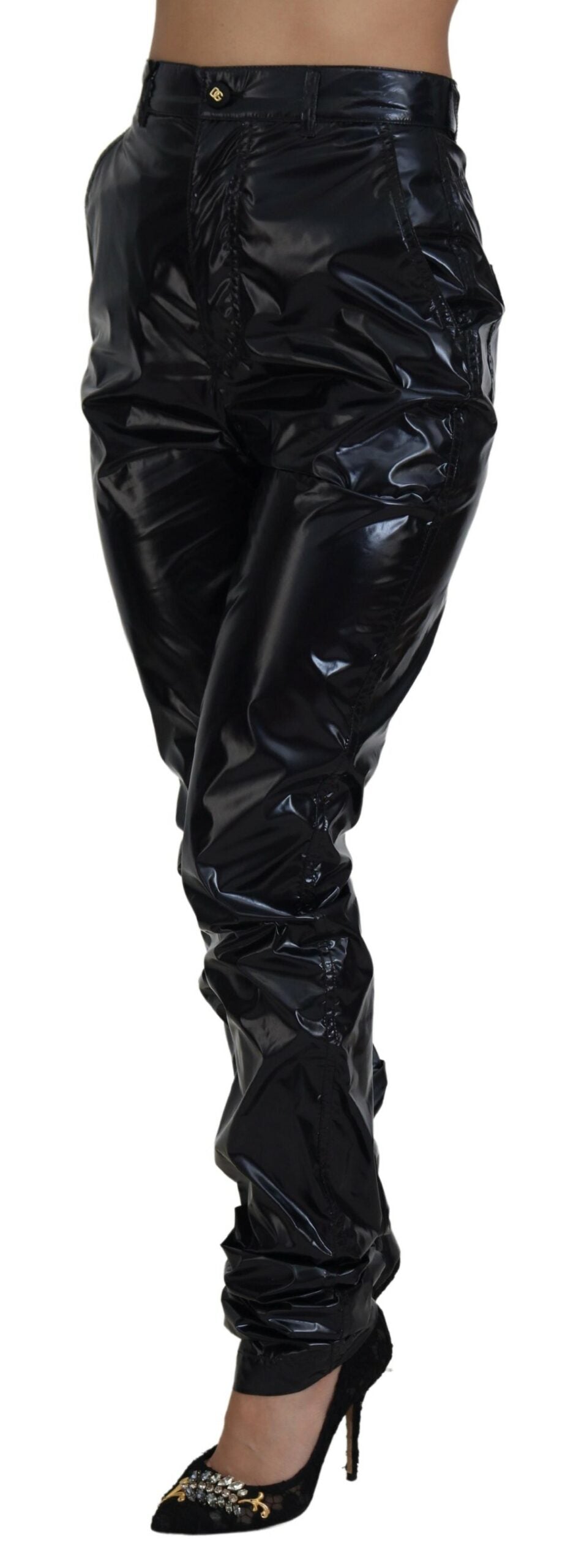 Pantalon Dolce & Gabbana taille haute noir