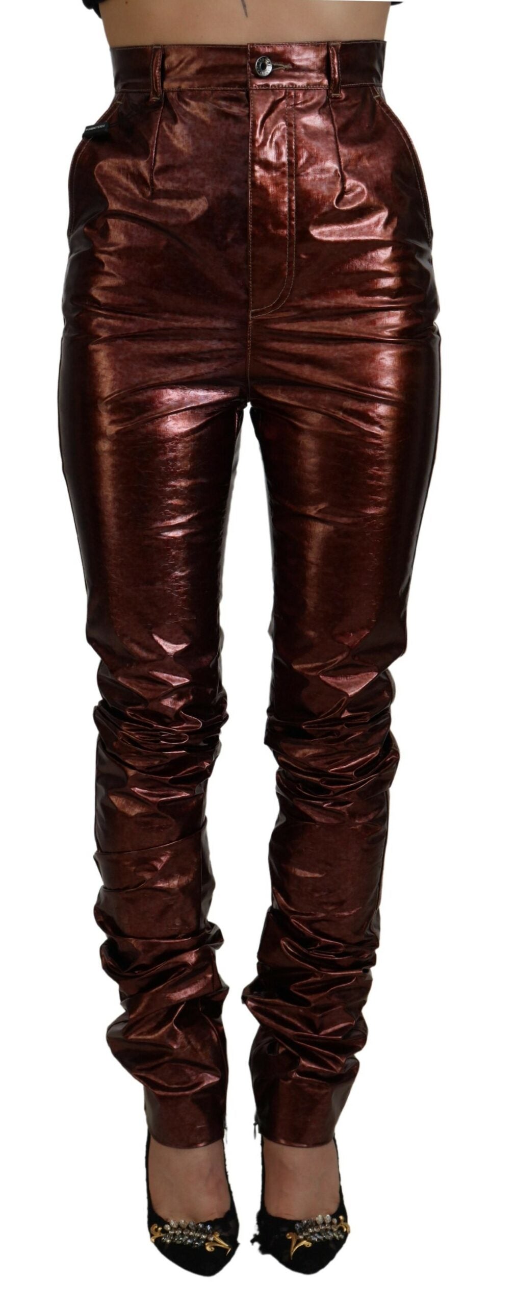 Jeans Dolce & Gabbana skinny bronze métallisé