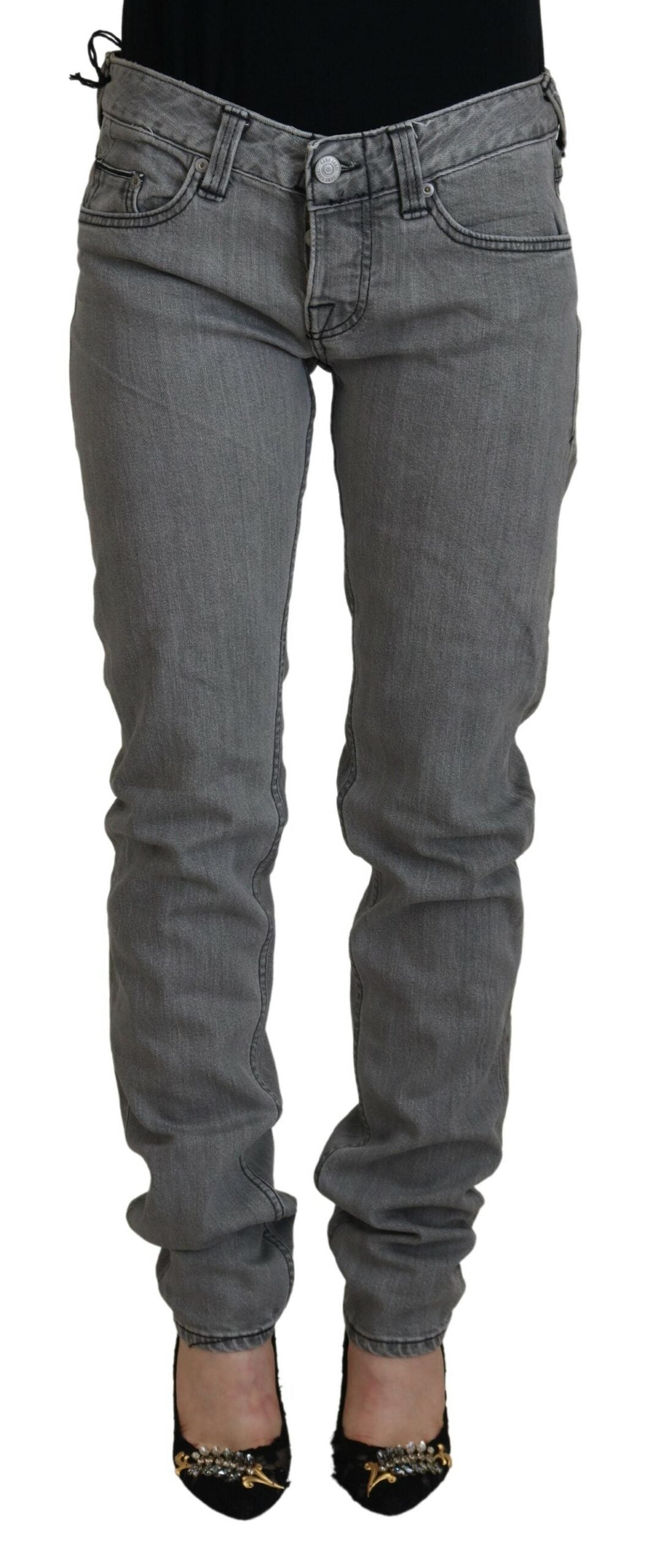 Jeans Care Label basse taille gris
