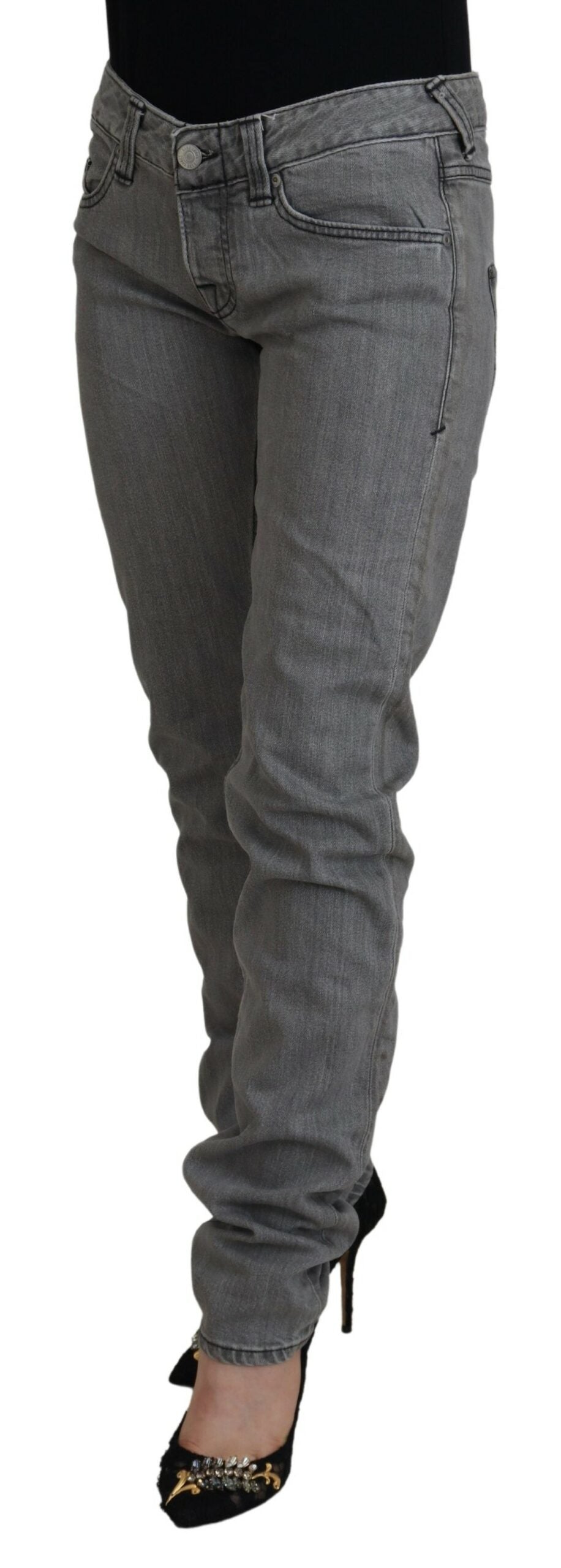 Jeans Care Label basse taille gris