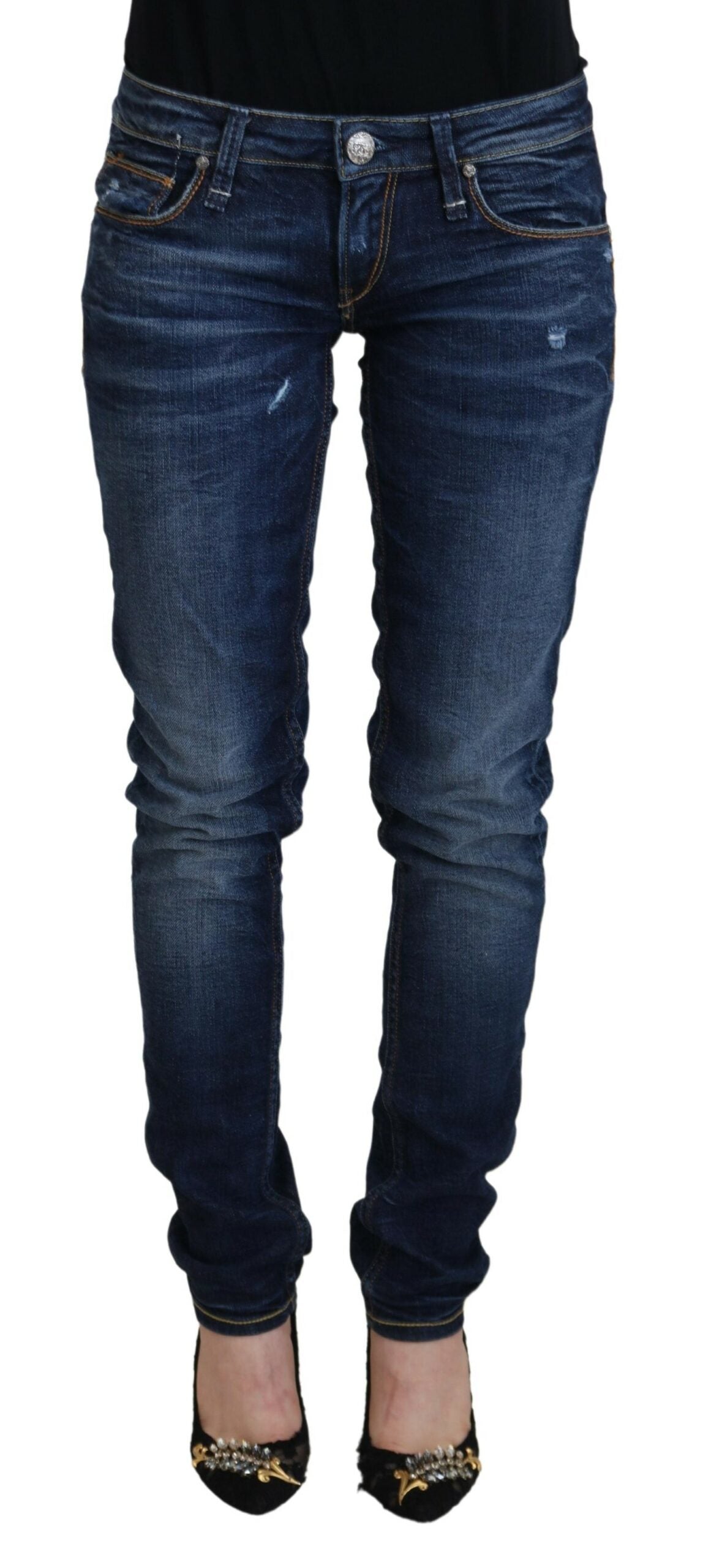 Jean Acht Low Waist bleu washed