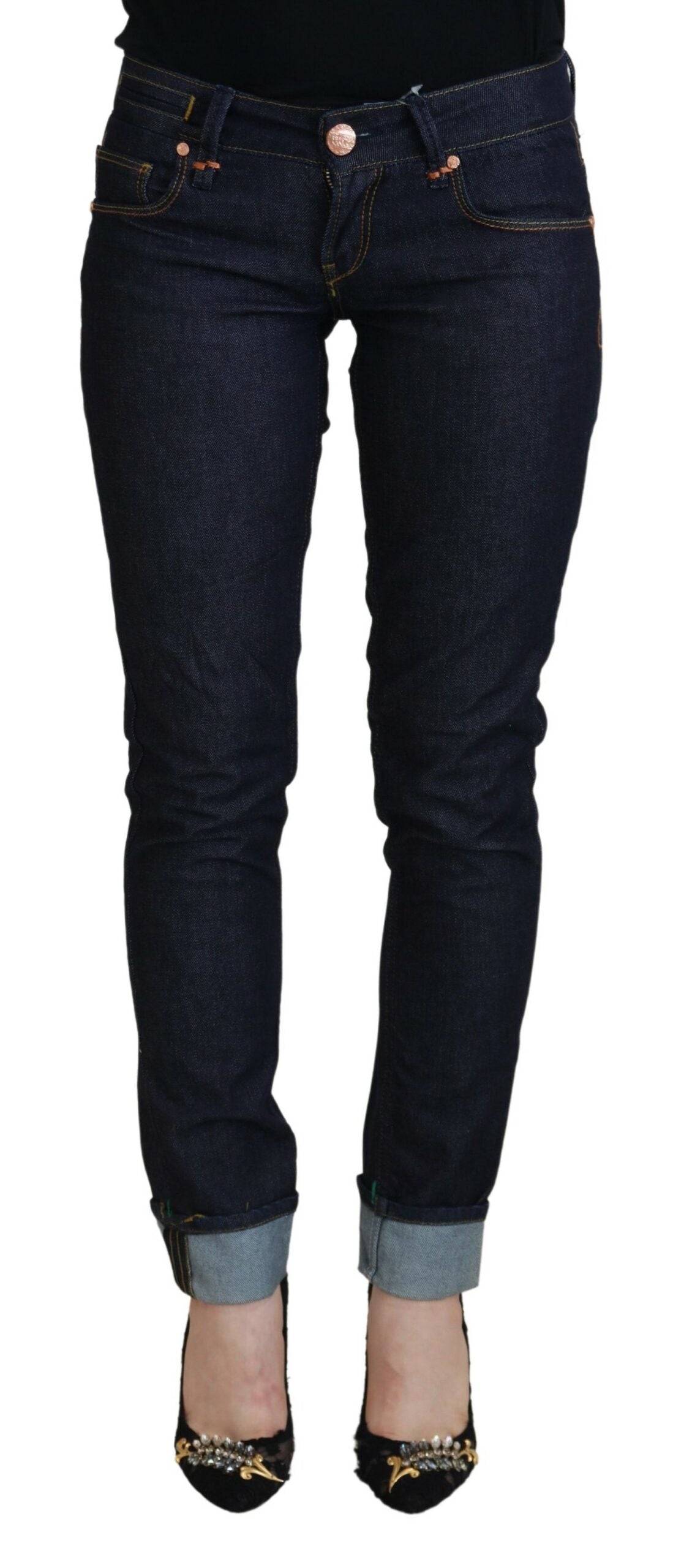 Jean Acht Low Waist bleu