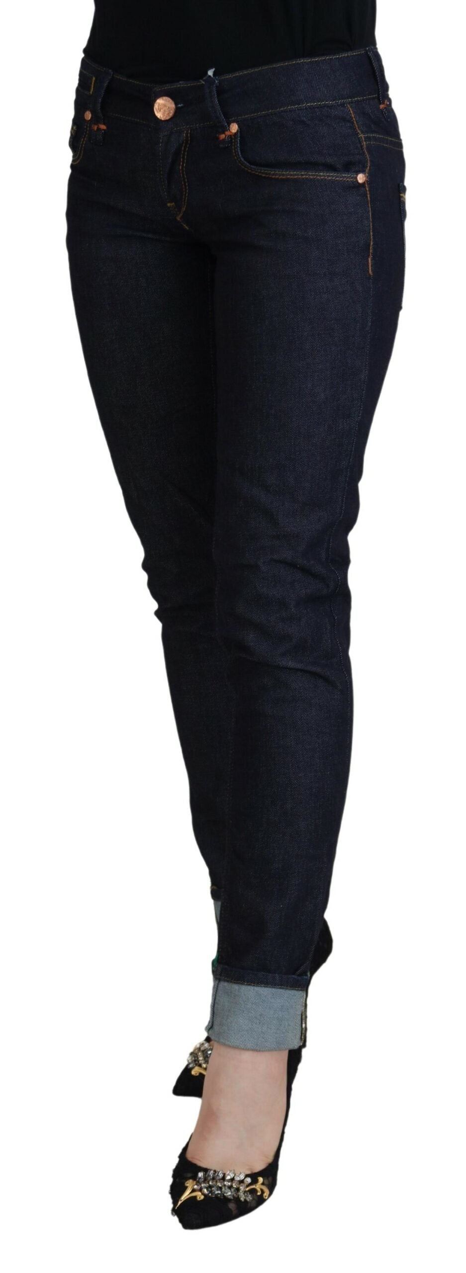 Jean Acht Low Waist bleu