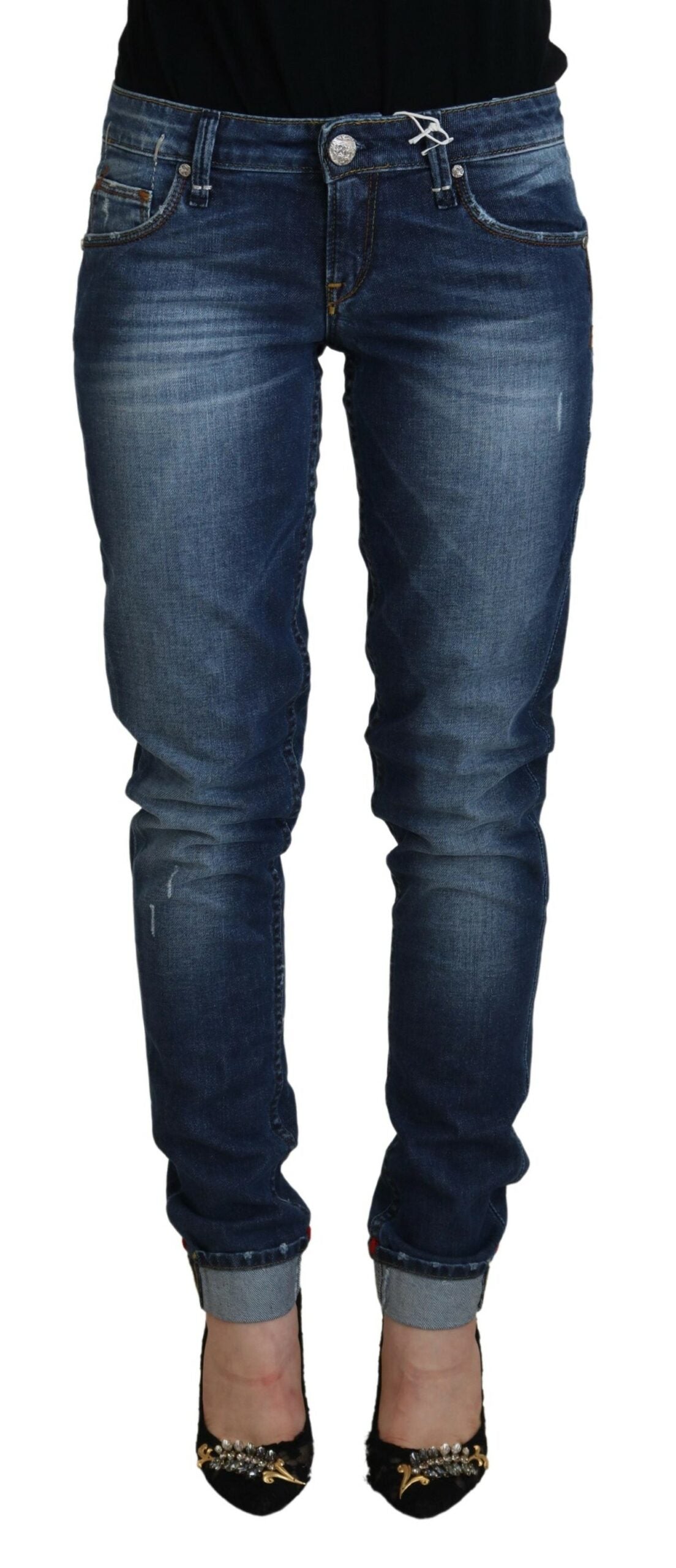 Jeans ACHT Low Waist bleus washed