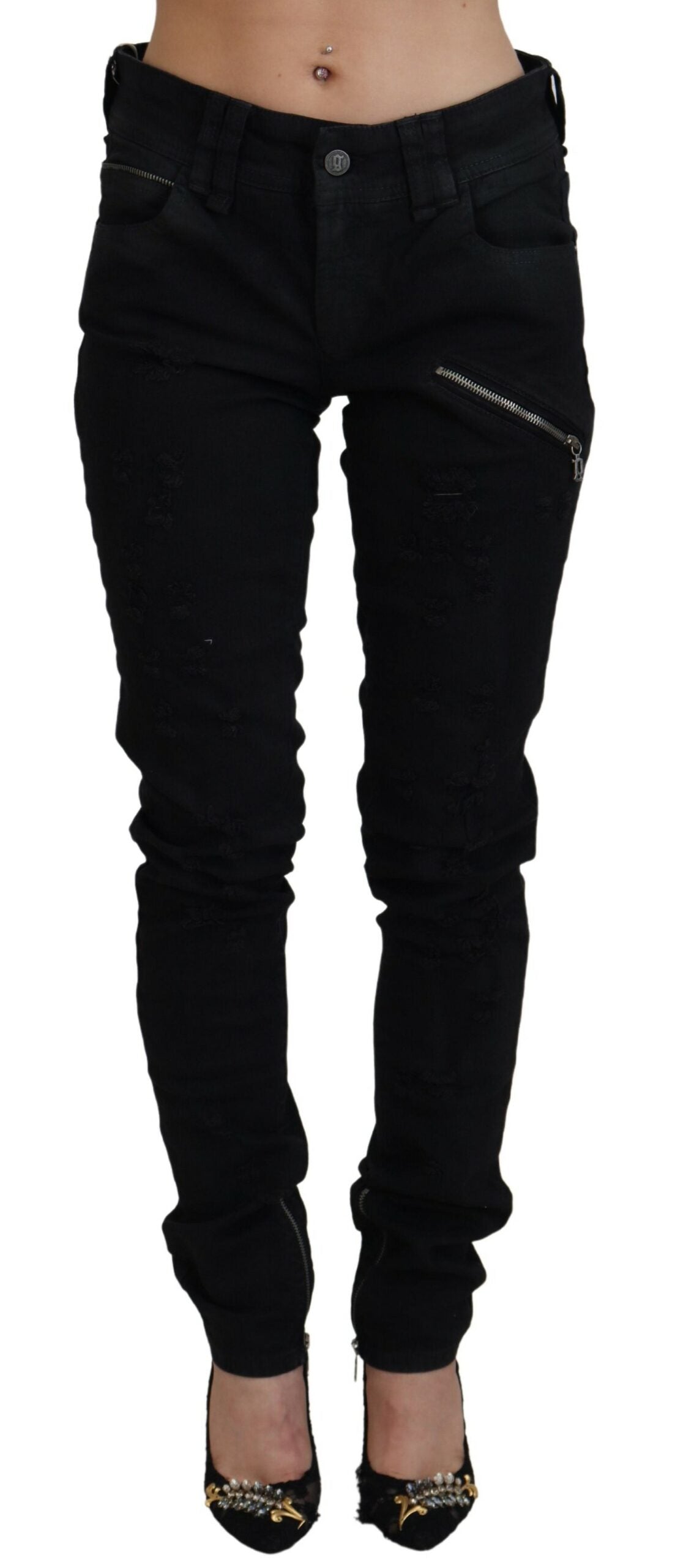 Jeans Gallianno mi-hauteur noirs