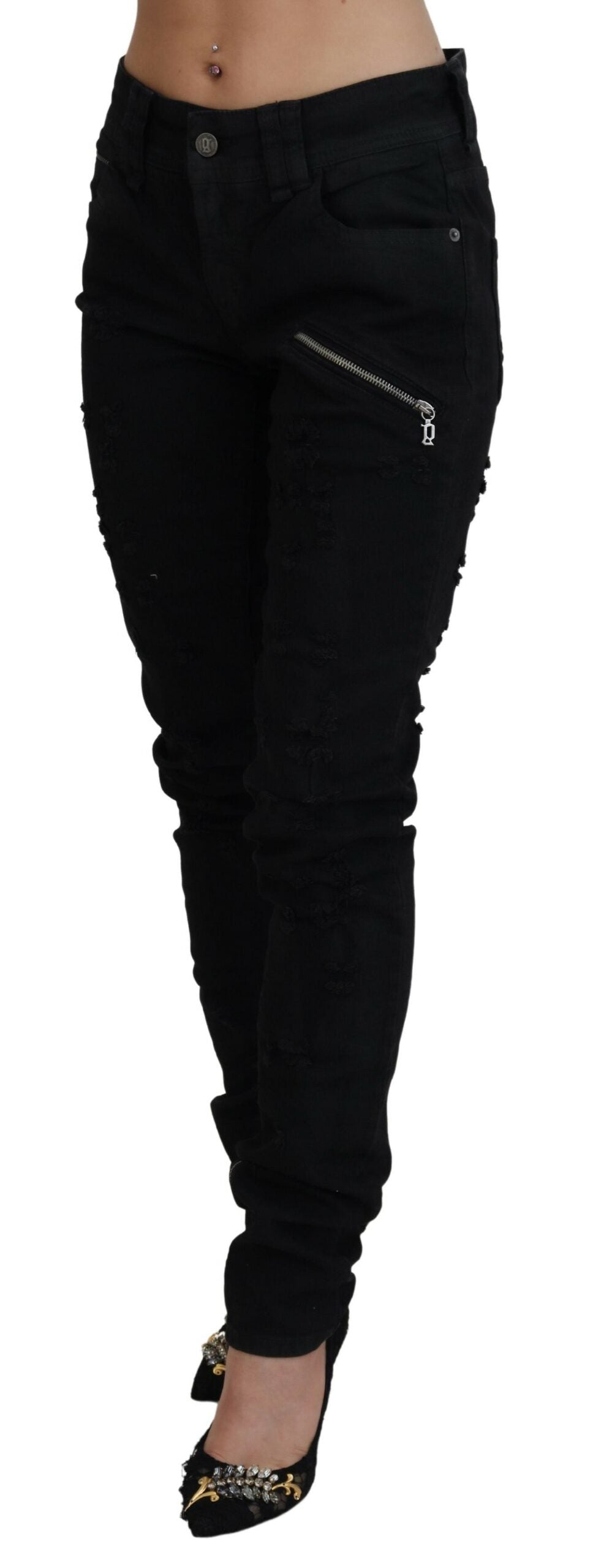 Jeans Gallianno mi-hauteur noirs
