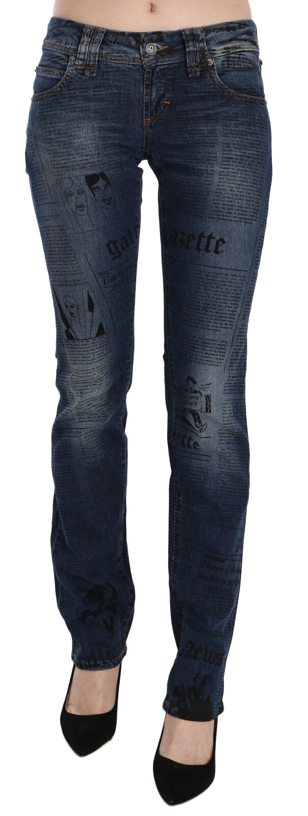 Jeans Galliano Low Waist bleu gazetier