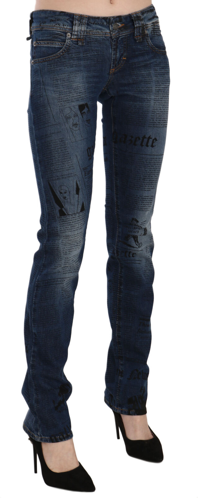Jeans Galliano Low Waist bleu gazetier
