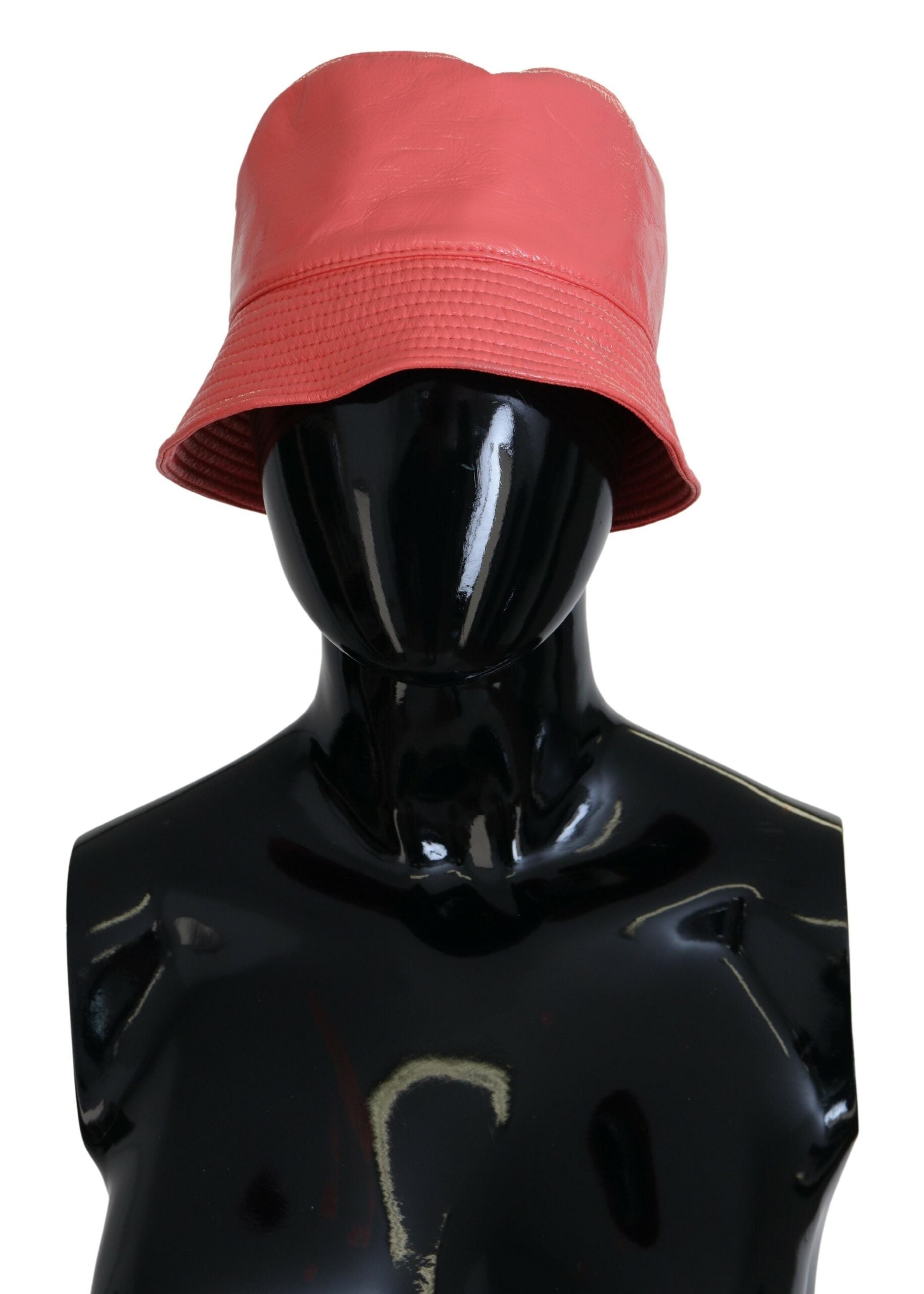 Chapeau en cuir Dolce & Gabbana pêche