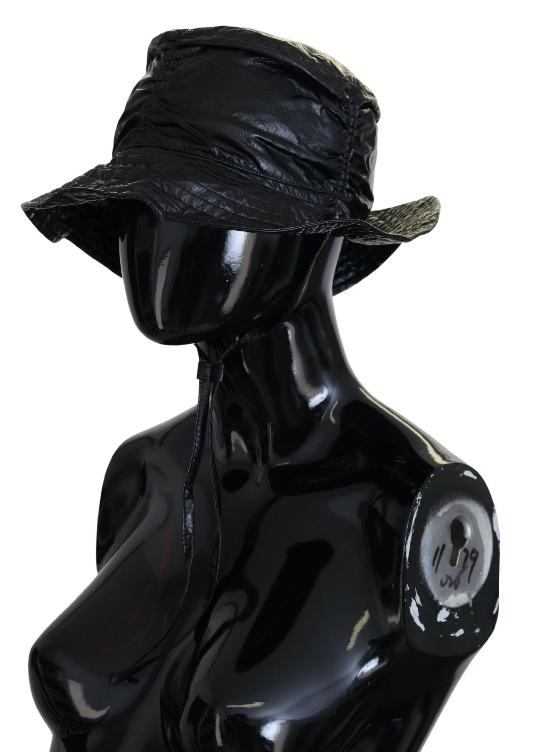Chapeau en cuir Dolce & Gabbana noir