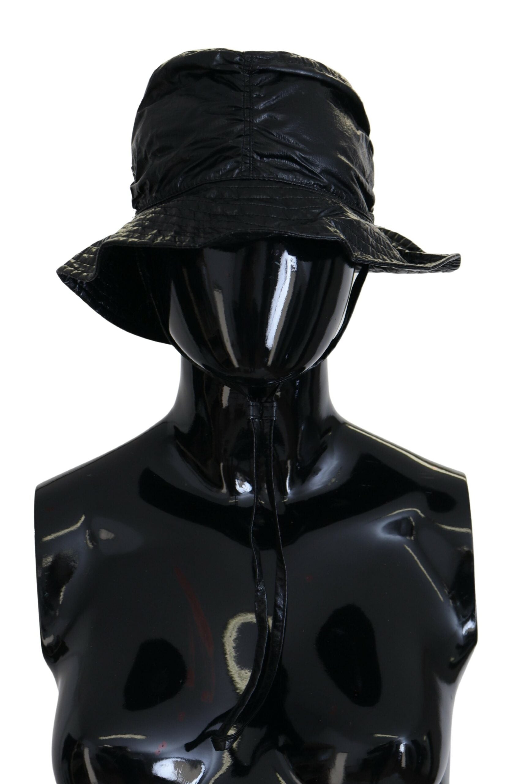 Chapeau en cuir Dolce & Gabbana noir