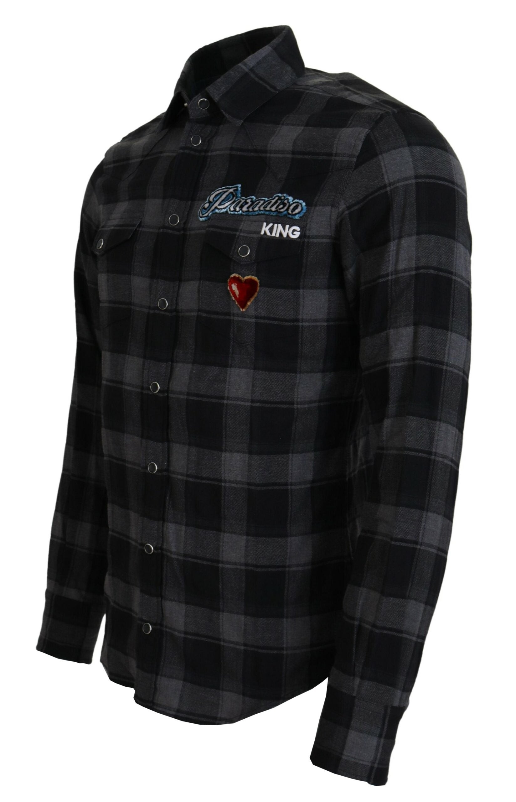 Chemise Dolce & Gabbana à carreaux noirs et gris