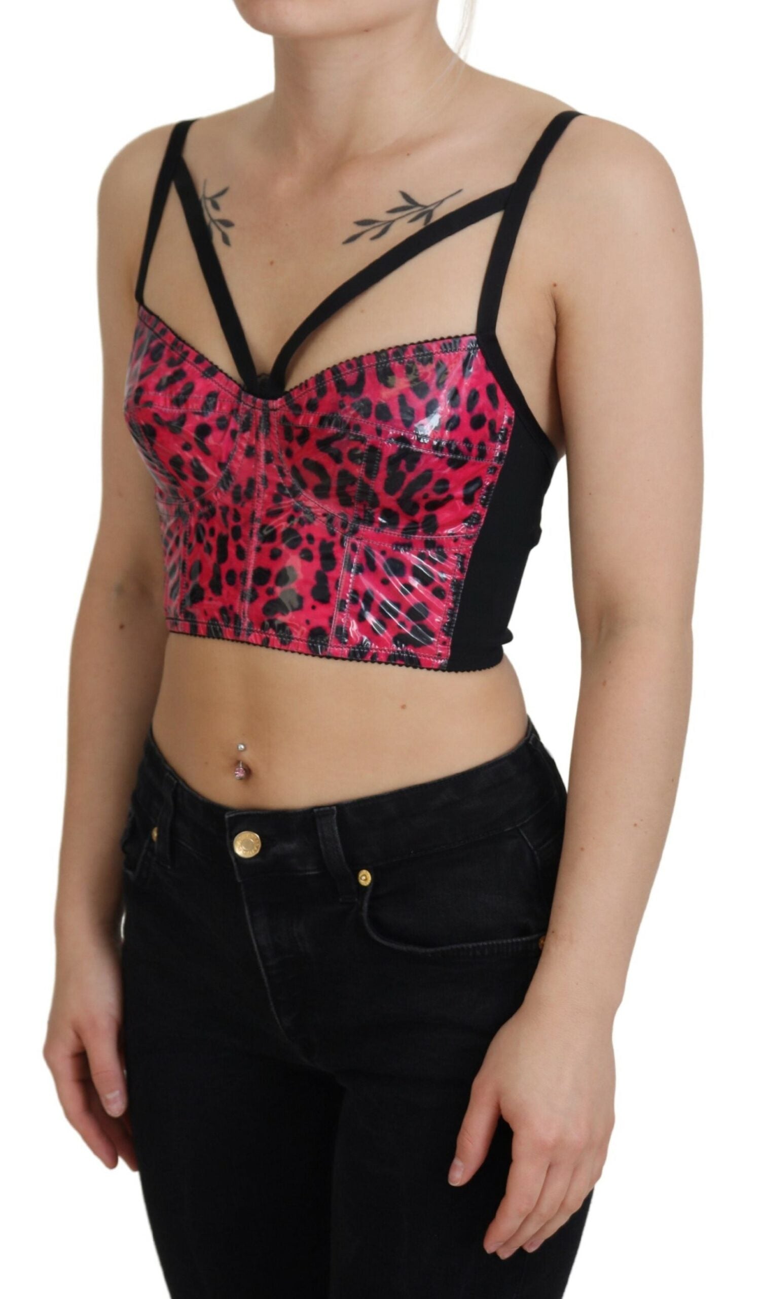 Corset Dolce & Gabbana rose léopard