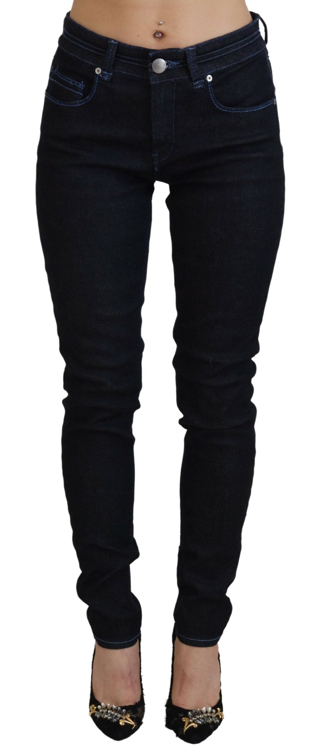 Jeans Acht low waist bleu foncé