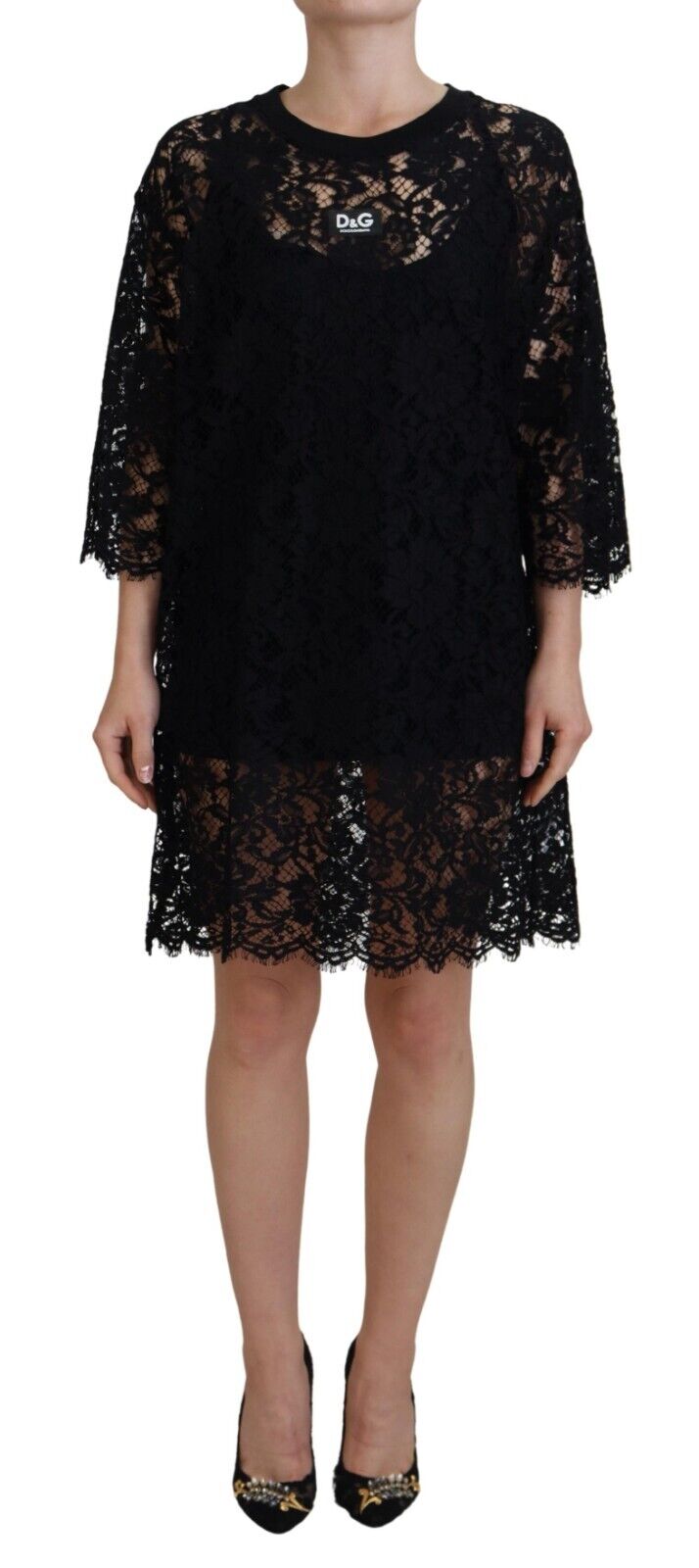 Robe Dolce & Gabbana Shift noire Dolce & Gabbana