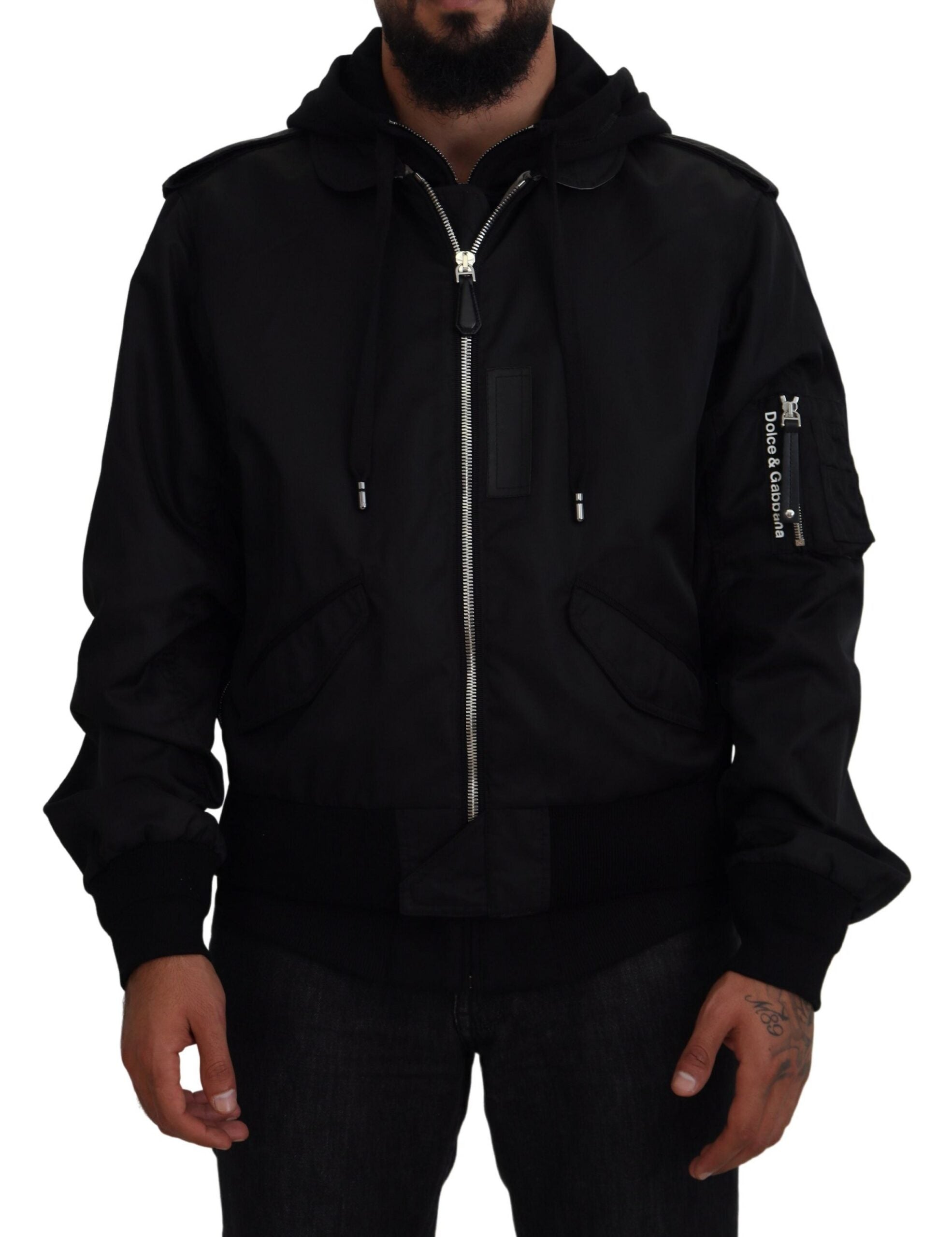 Veste Dolce & Gabbana à capuche noire