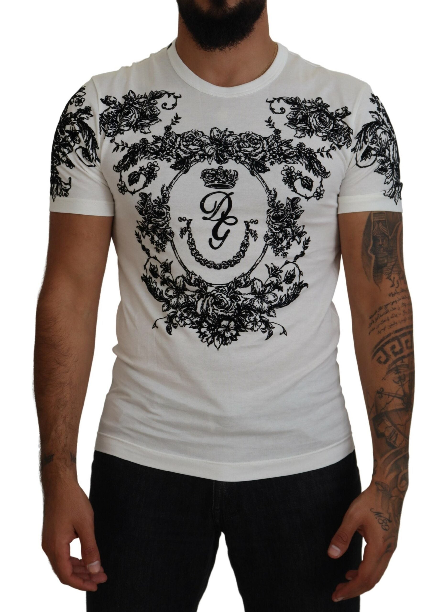 T-shirt Dolce & Gabbana DG crown blanc