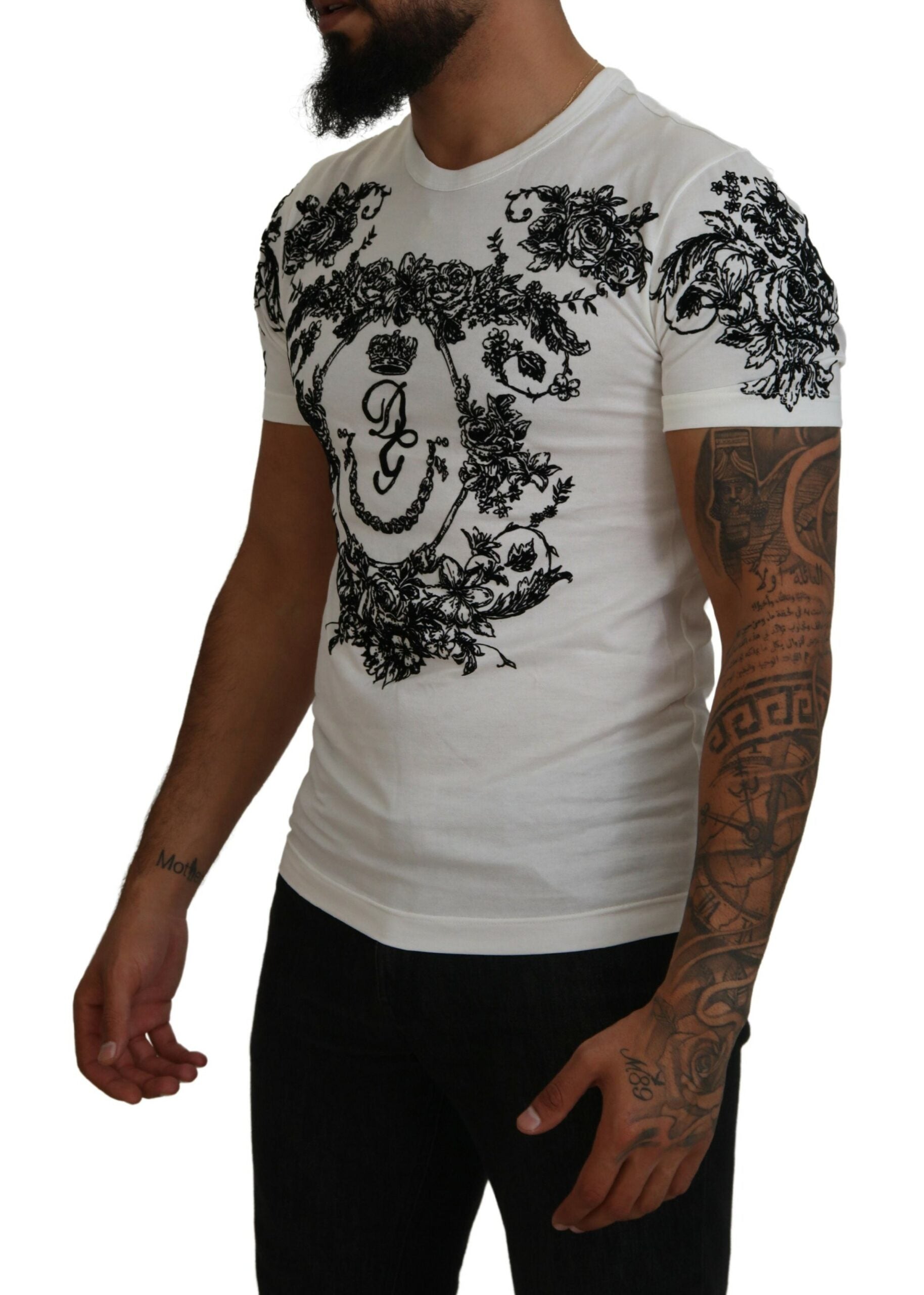 T-shirt Dolce & Gabbana DG crown blanc
