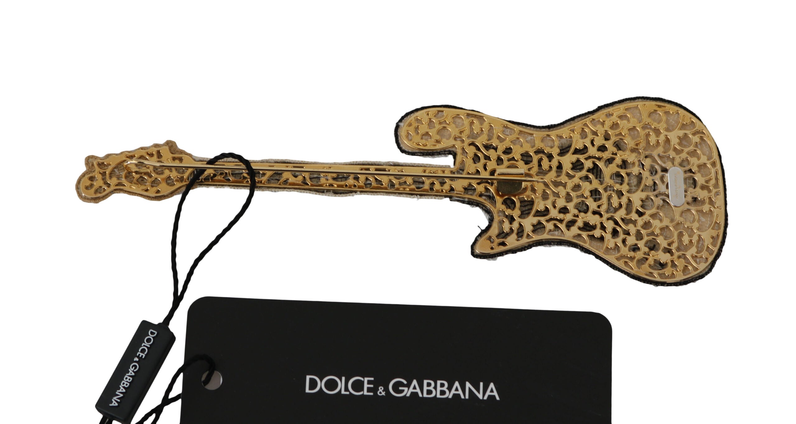 Broche Dolce & Gabbana guitare dorée
