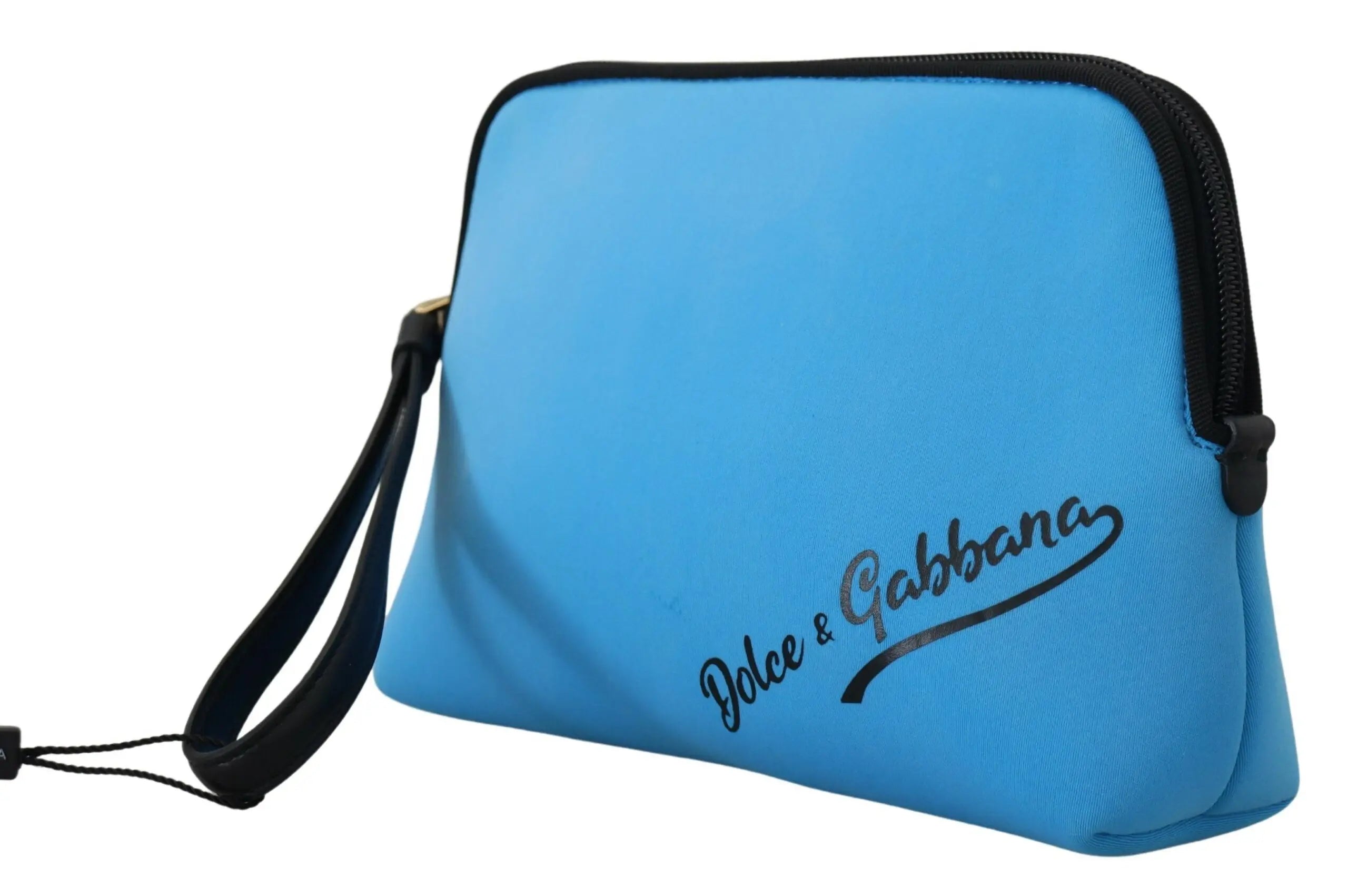 Pochette Dolce & Gabbana imprimé léopard bleu Dolce & Gabbana