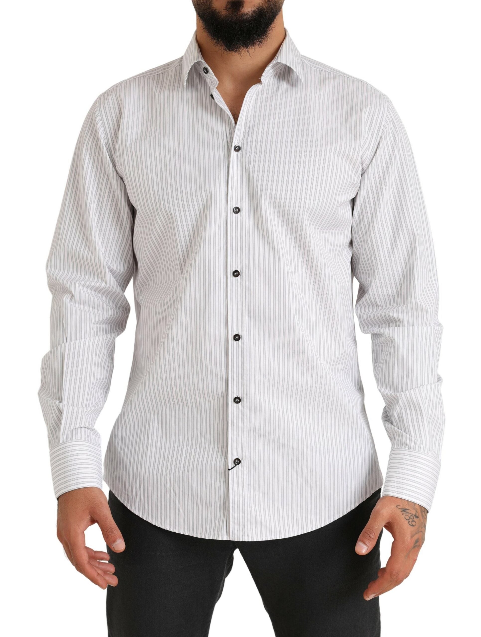 Chemise Dolce & Gabbana MARTINI rayée blanches