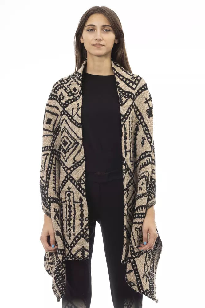Écharpe Alpha Studio jacquard marron