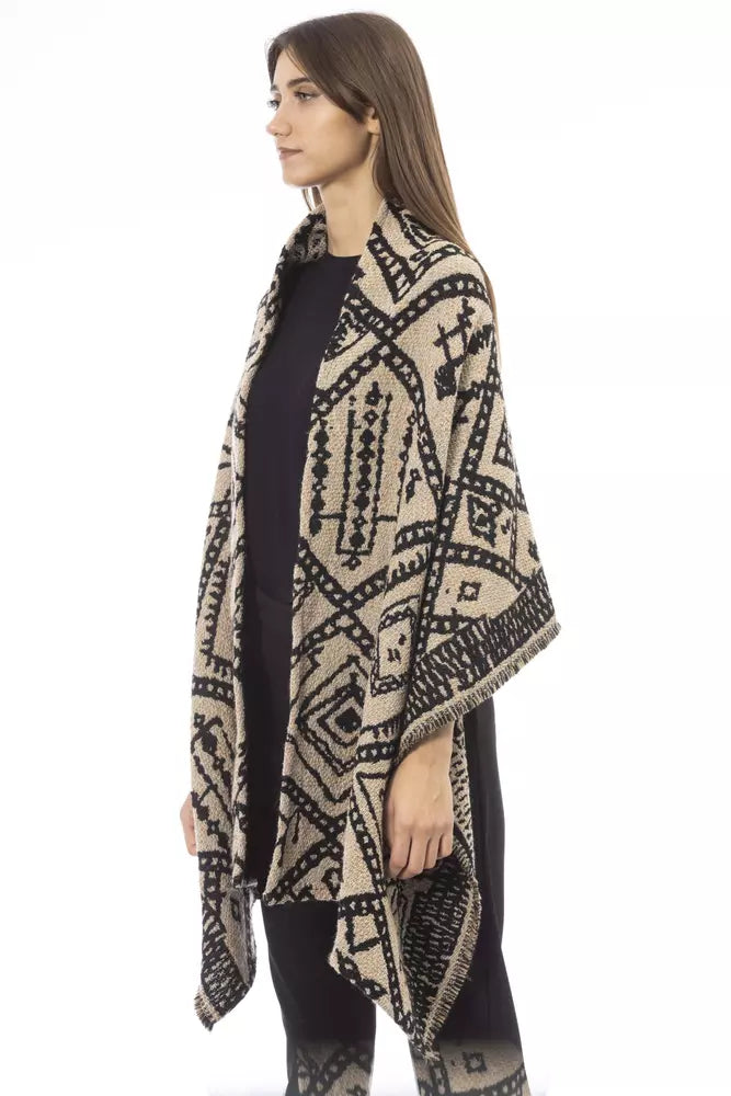 Écharpe Alpha Studio jacquard marron